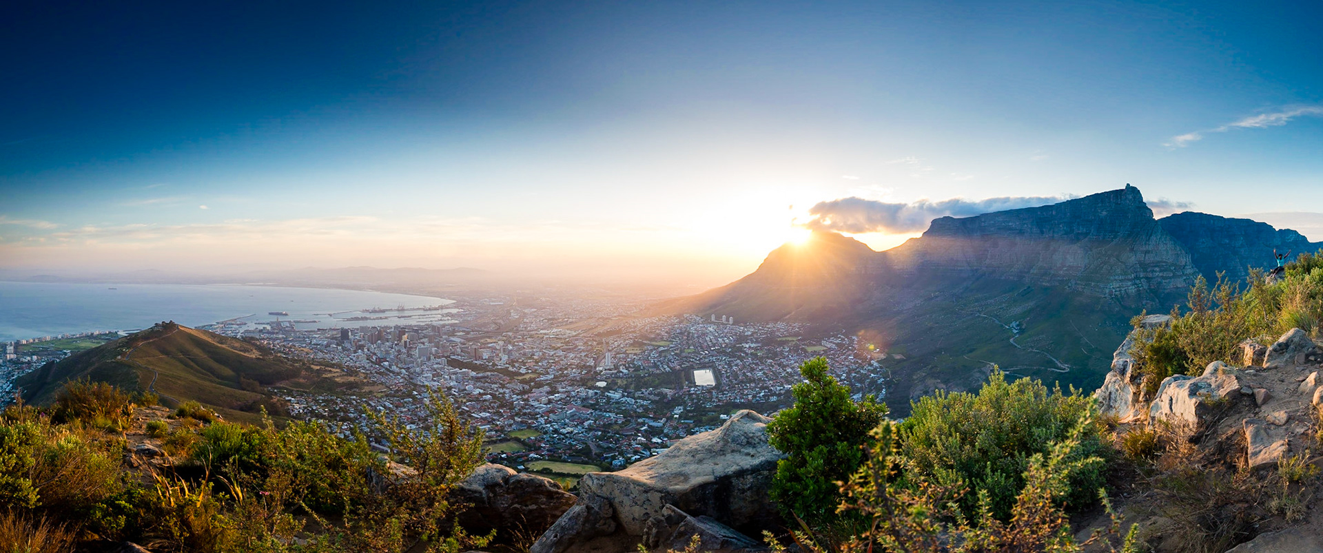 It was a tricky hike with a couple of colleagues to the top of Lions Head in Cape town. It was also dark during our ascent, but the resulting view and sunrise were spectacular.