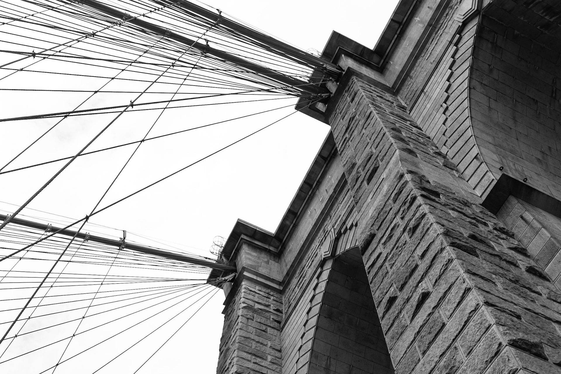 Here I conentrated on exposing the details and brickwork of the westerly tower of Brooklyn Bridge.