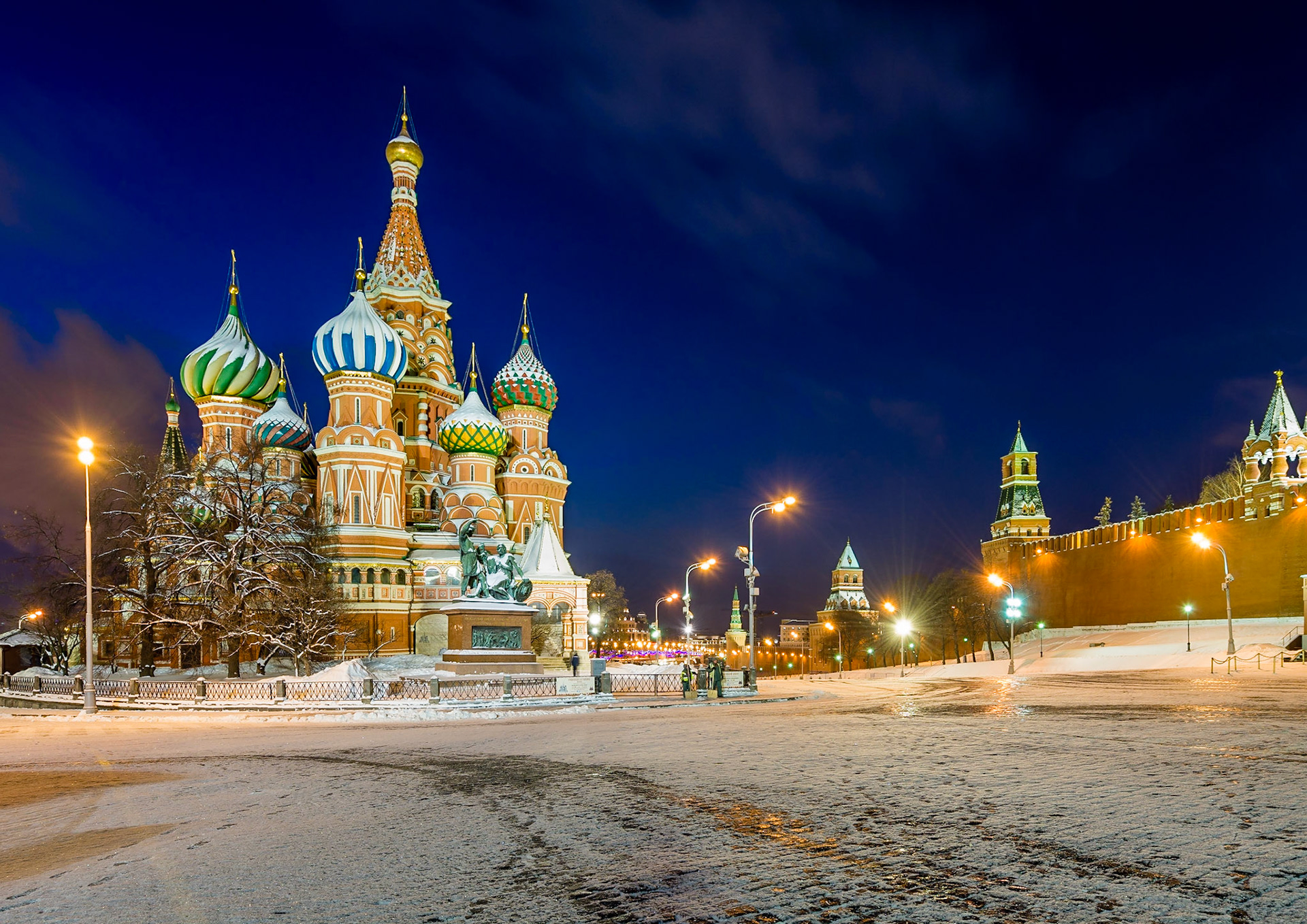 St Basils Cathedral in Red Square, Moscow. Taken on an extremely cold winter's morning.