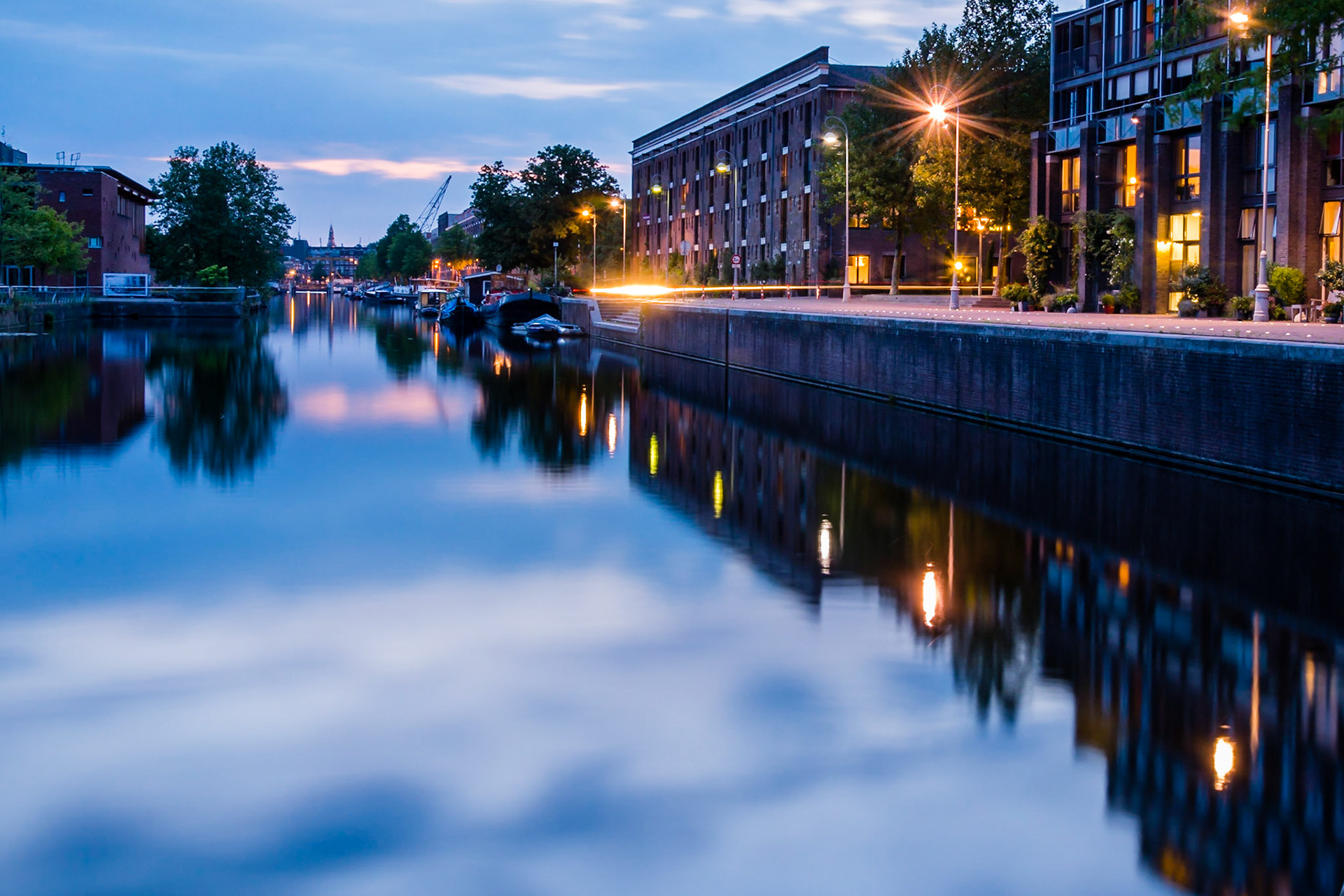Just after the sun had set, a beautifully still blue-hour began.