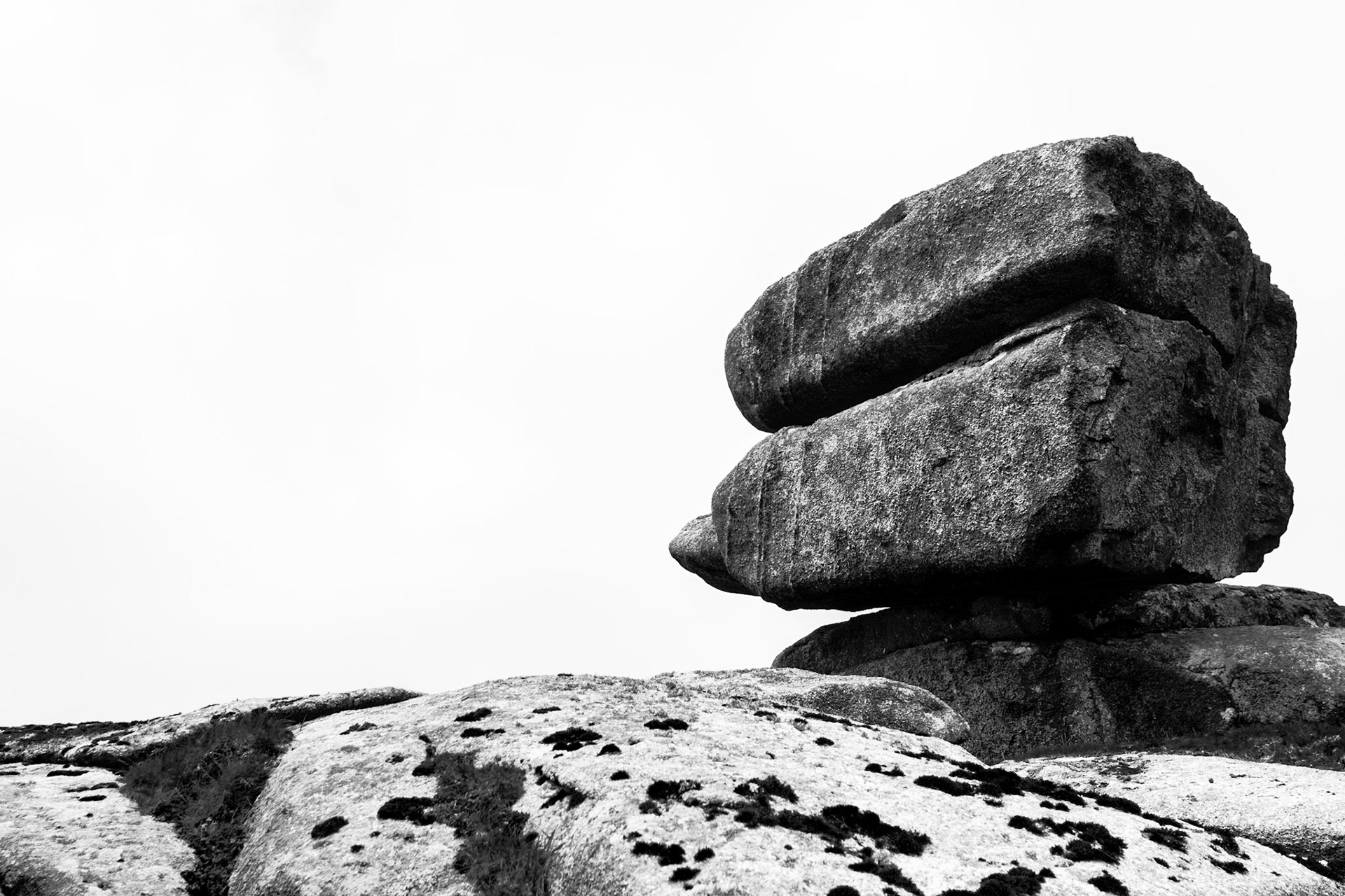 This ia a high-key view of the detail on Showery Tor, Bodmin Moor.