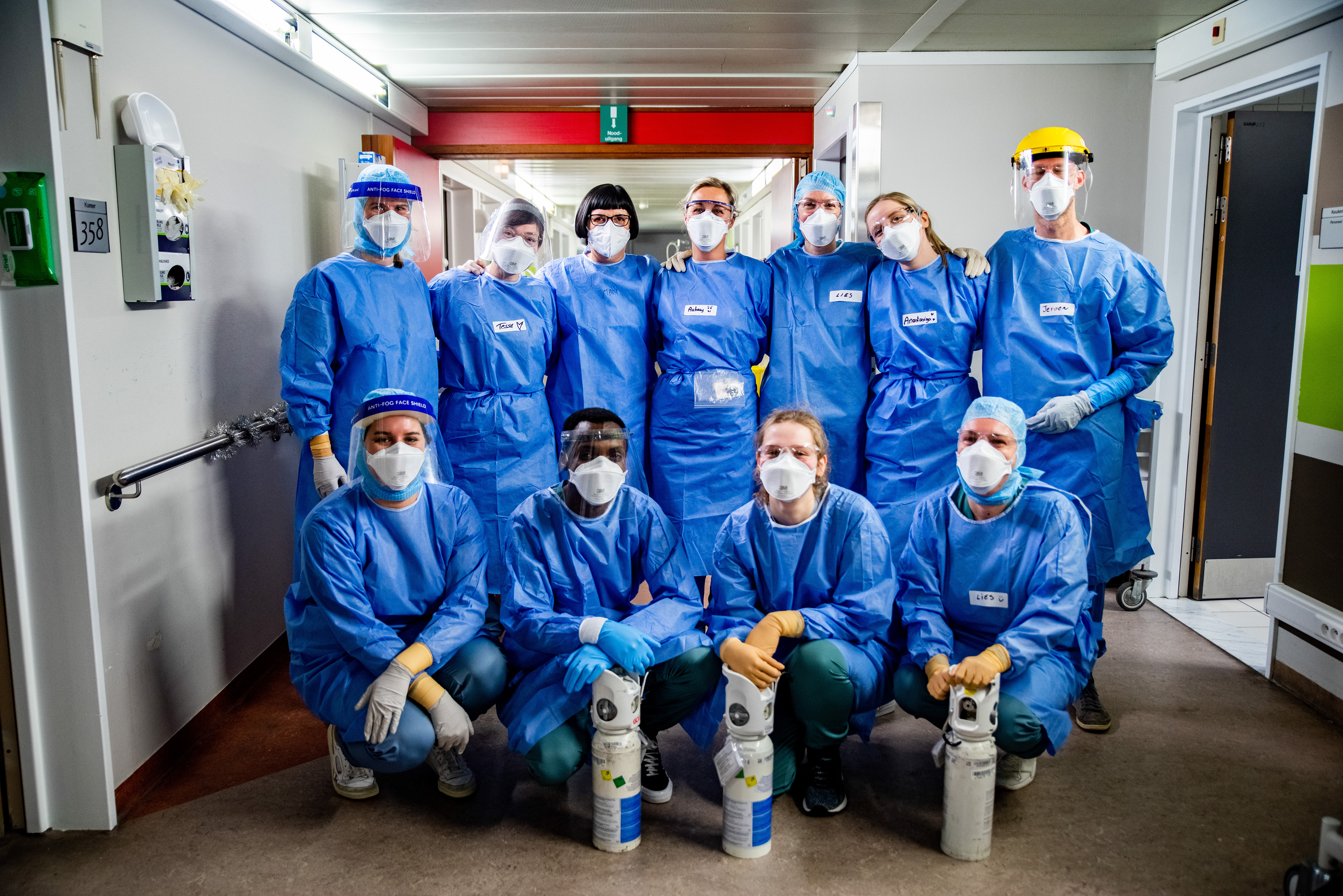 Enkele collega's van de dienst Pneumologie