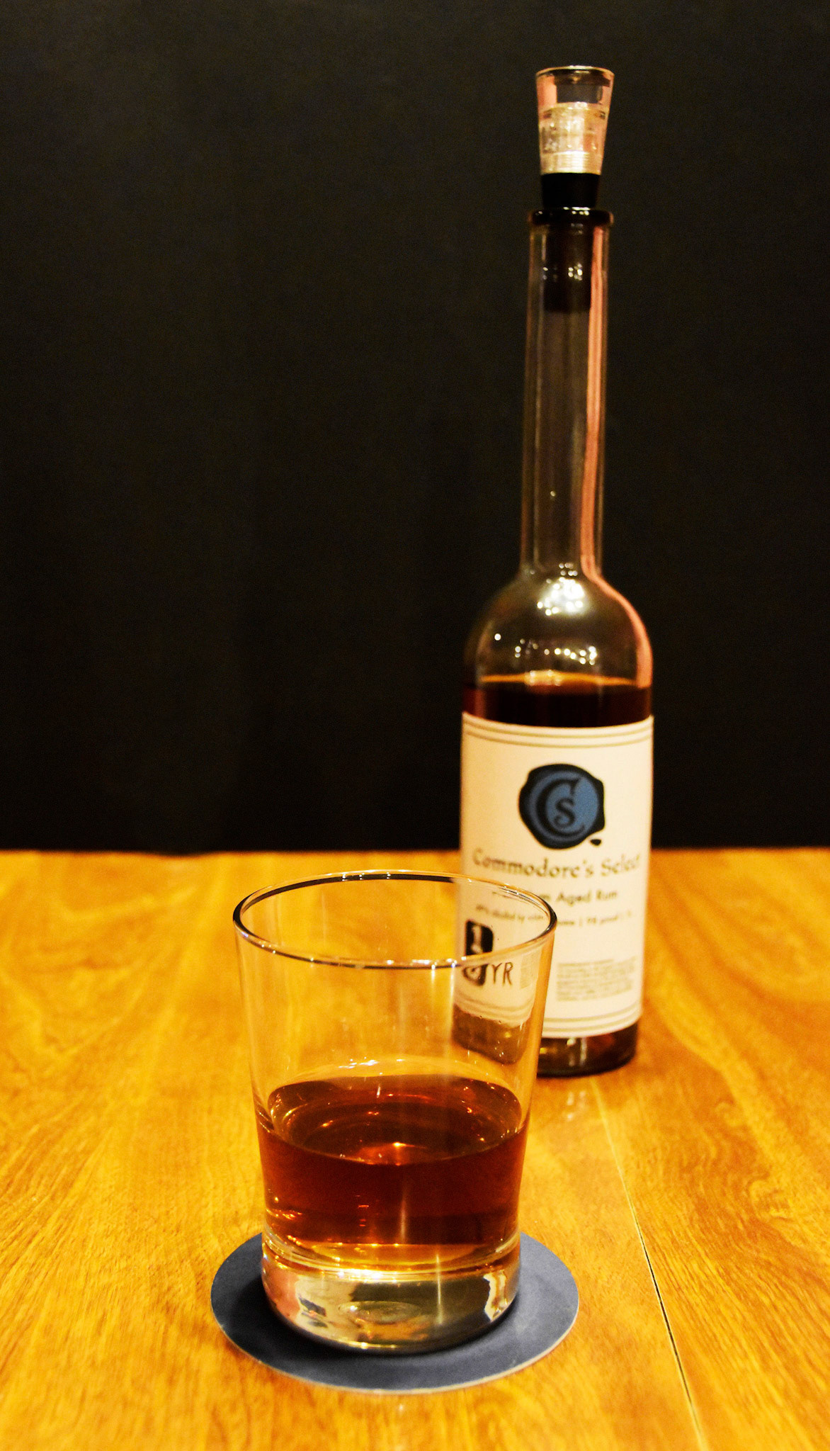 10 year aged rum served neat