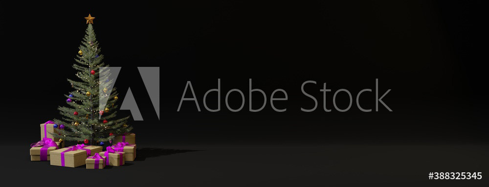 Minimal Christmas scene