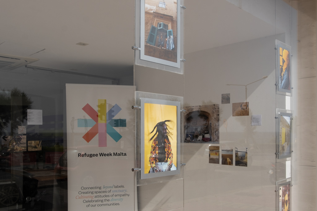Photos exhibited on the main windows of the real estate agency instated of the usual advertising.