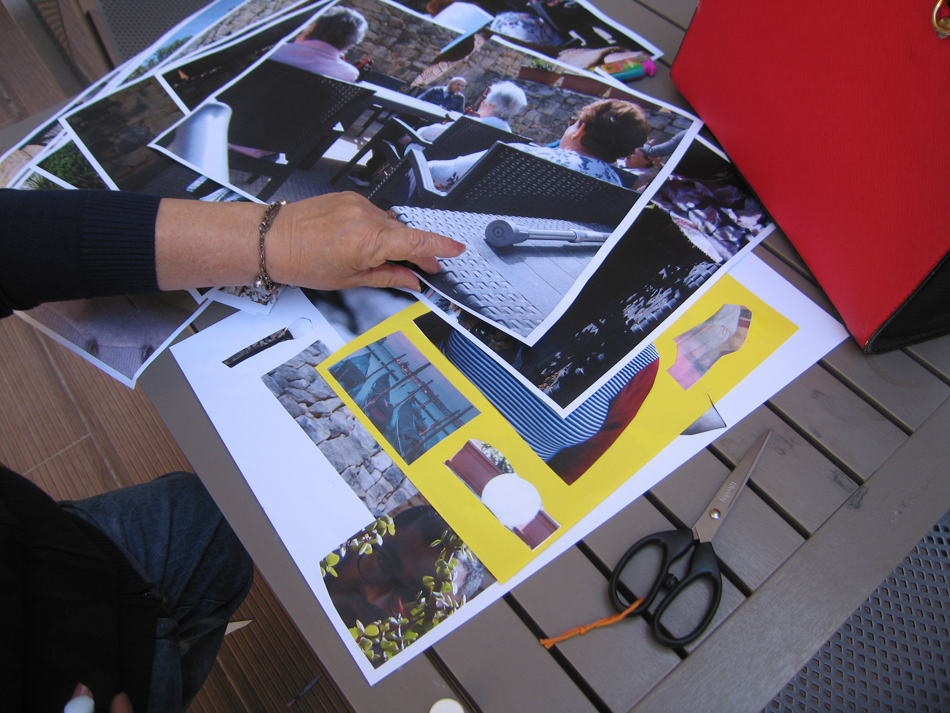 Selection of photos to create a photocollage