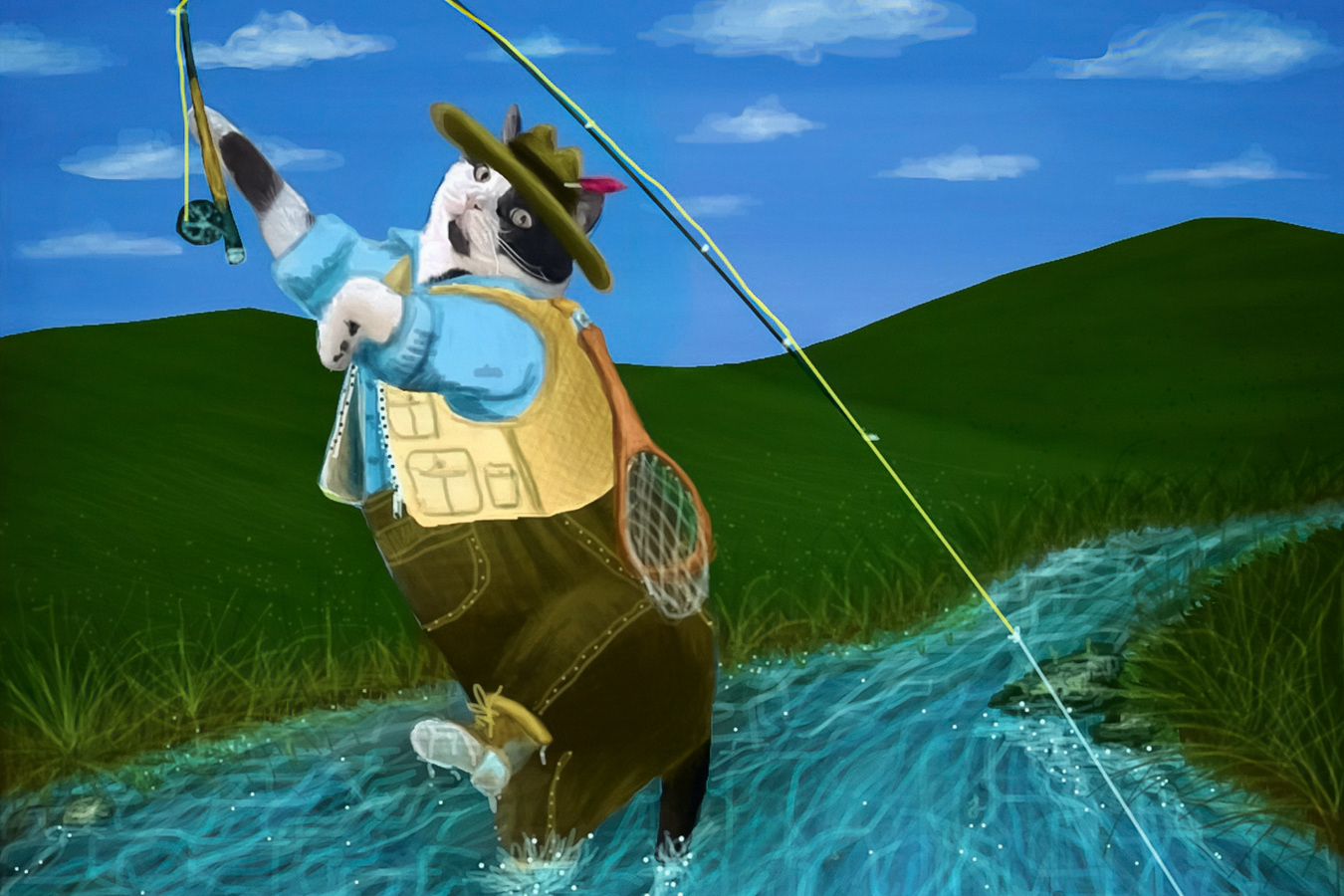 Instagram • @adventuresofclarkthecat • iPhone Finger Drawing