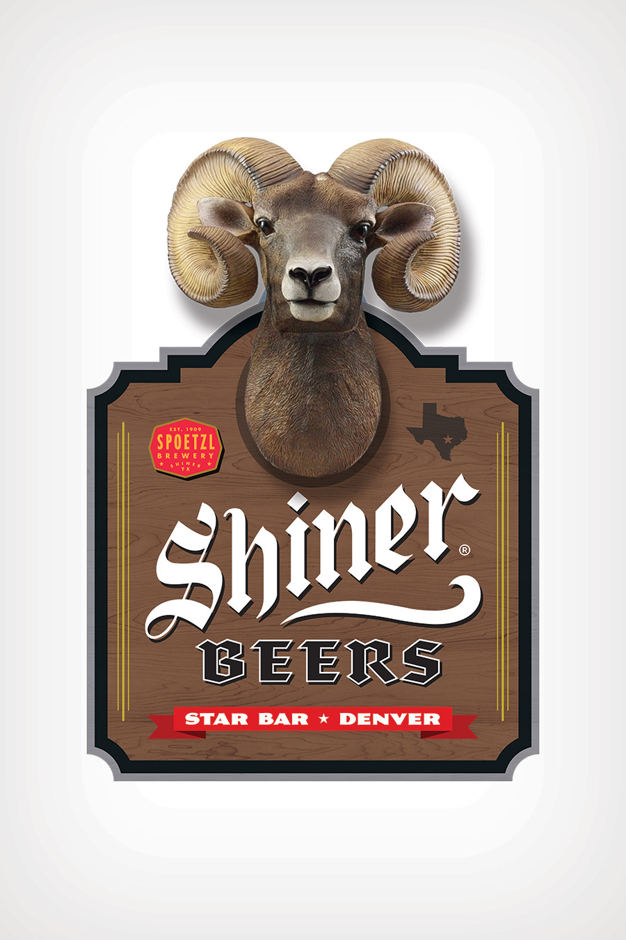 Star Bar Shiner Beers Sign Proof