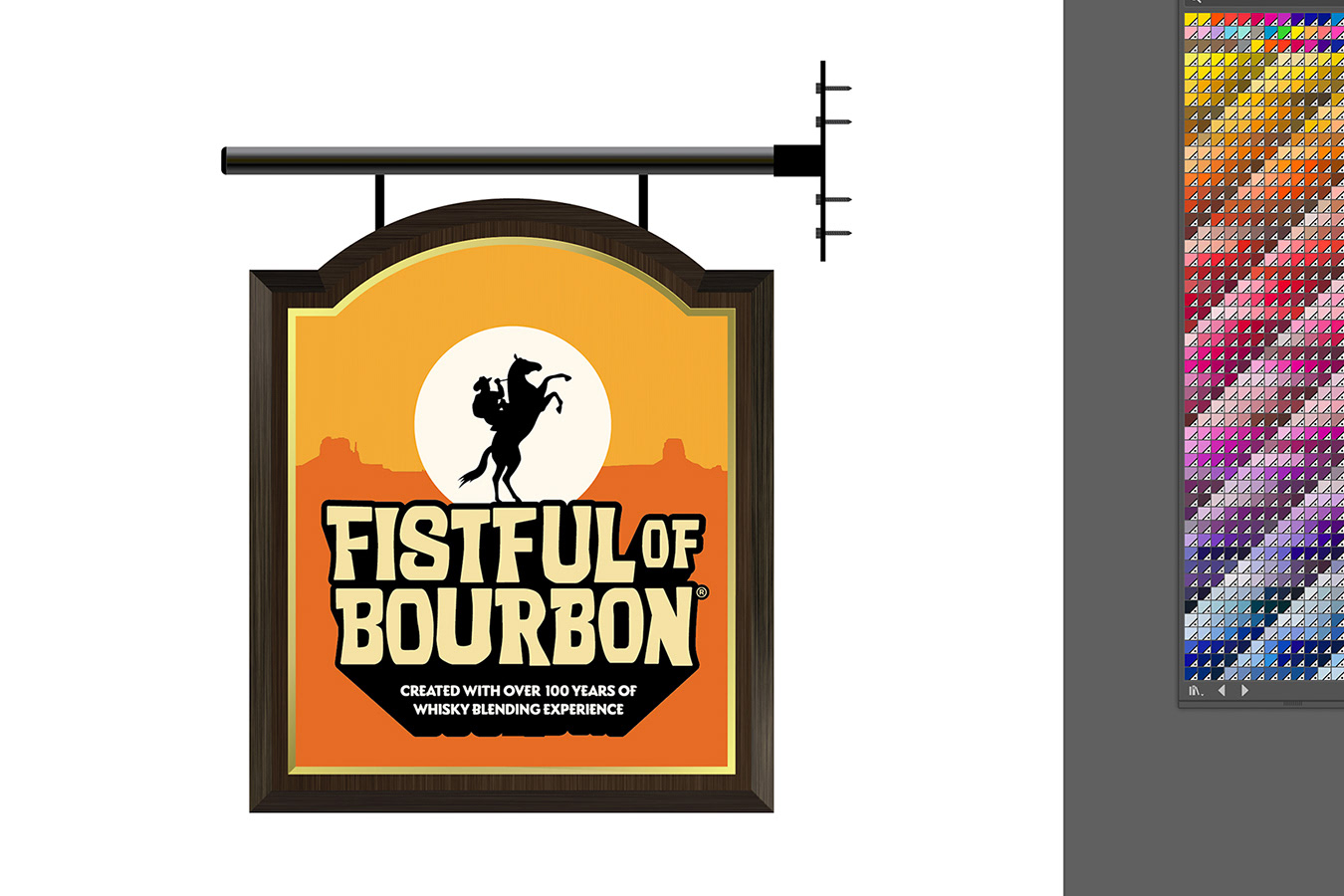 Fistful of Bourbon Snug Sign Proof