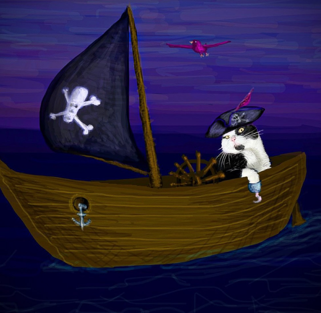 Instagram • @adventuresofclarkthecat • iPhone Finger Drawing