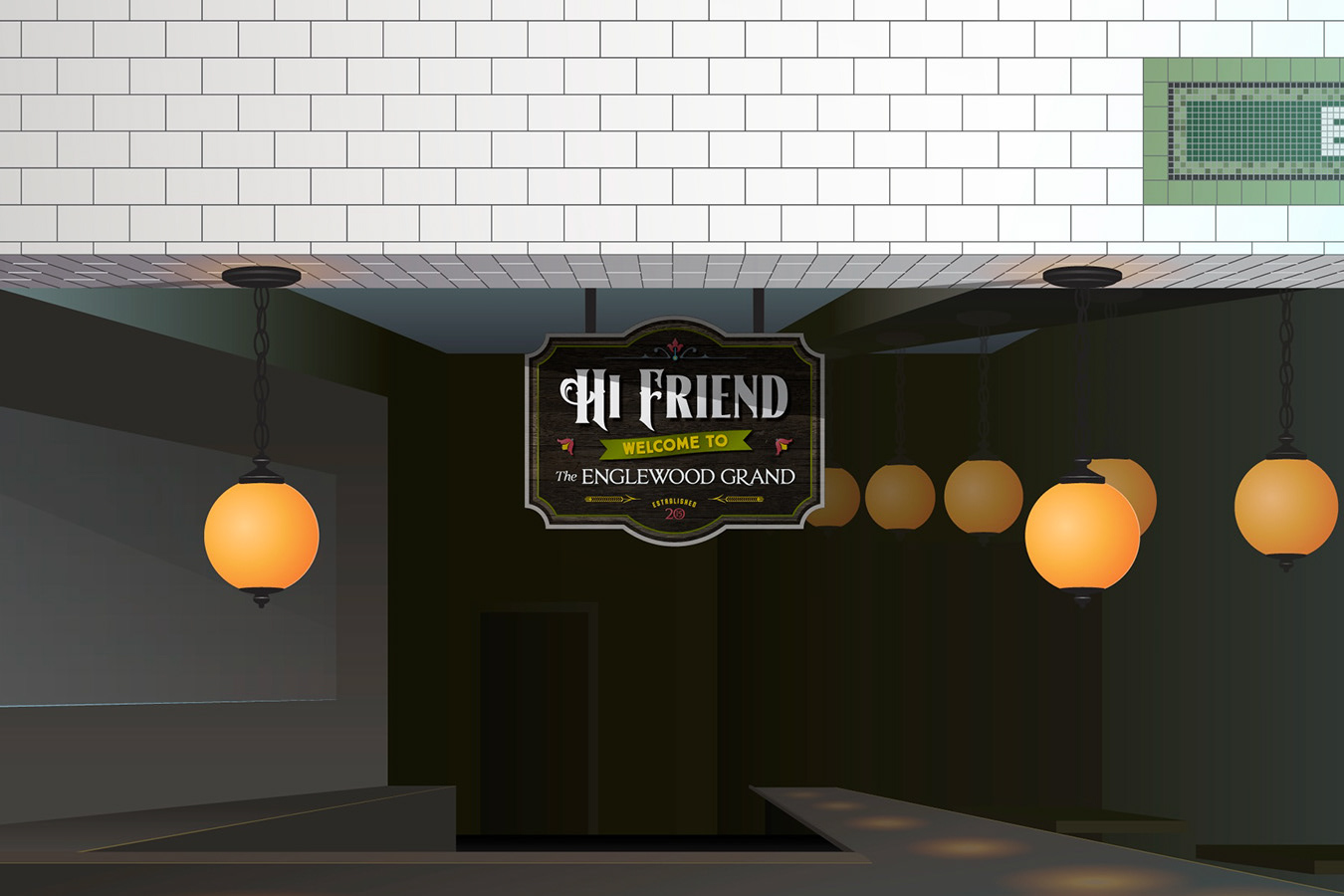 Hi Friend • The Englewood Grand Sign Proof