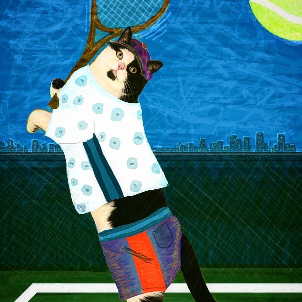 Instagram • @adventuresofclarkthecat • iPhone Finger Drawing