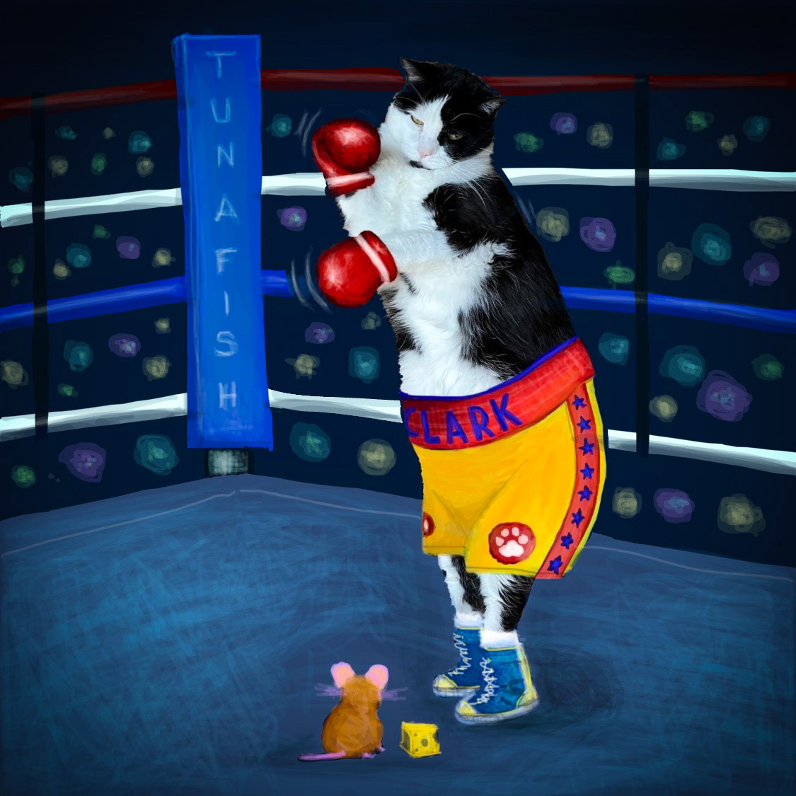 Instagram • @adventuresofclarkthecat • iPhone Finger Drawing