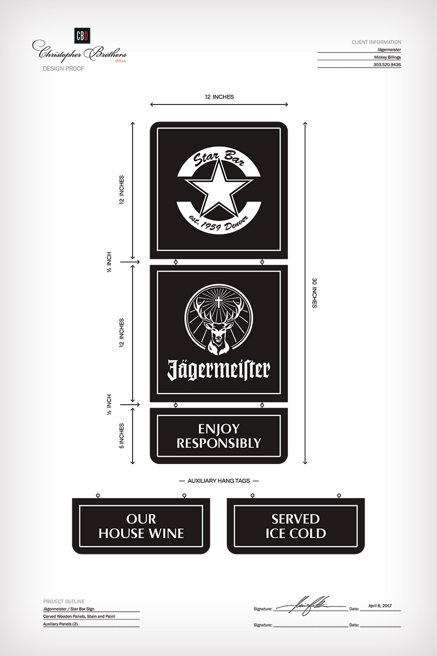 Star Bar Jägermeister Sign Proof