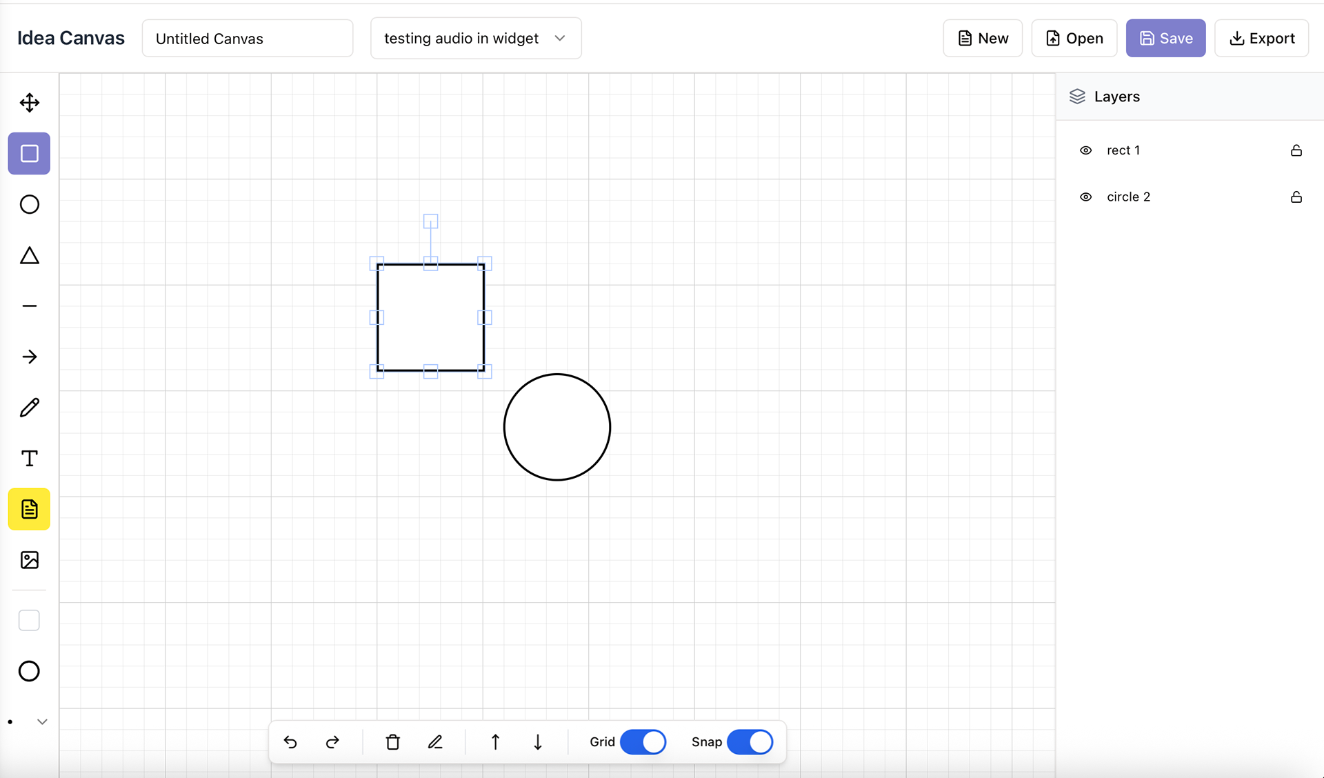 sketch canvas for ideation