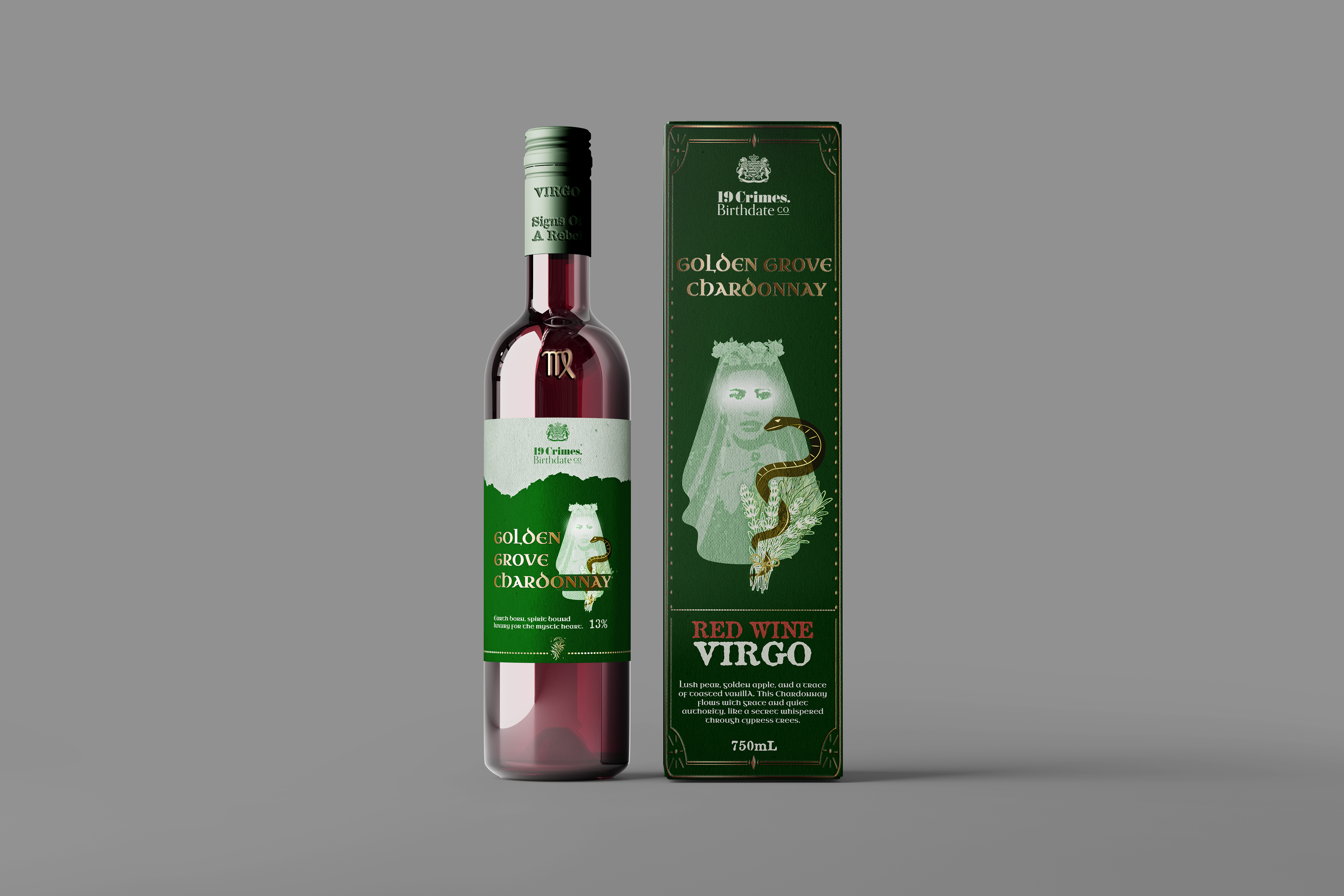 Virgo Wine Bottle