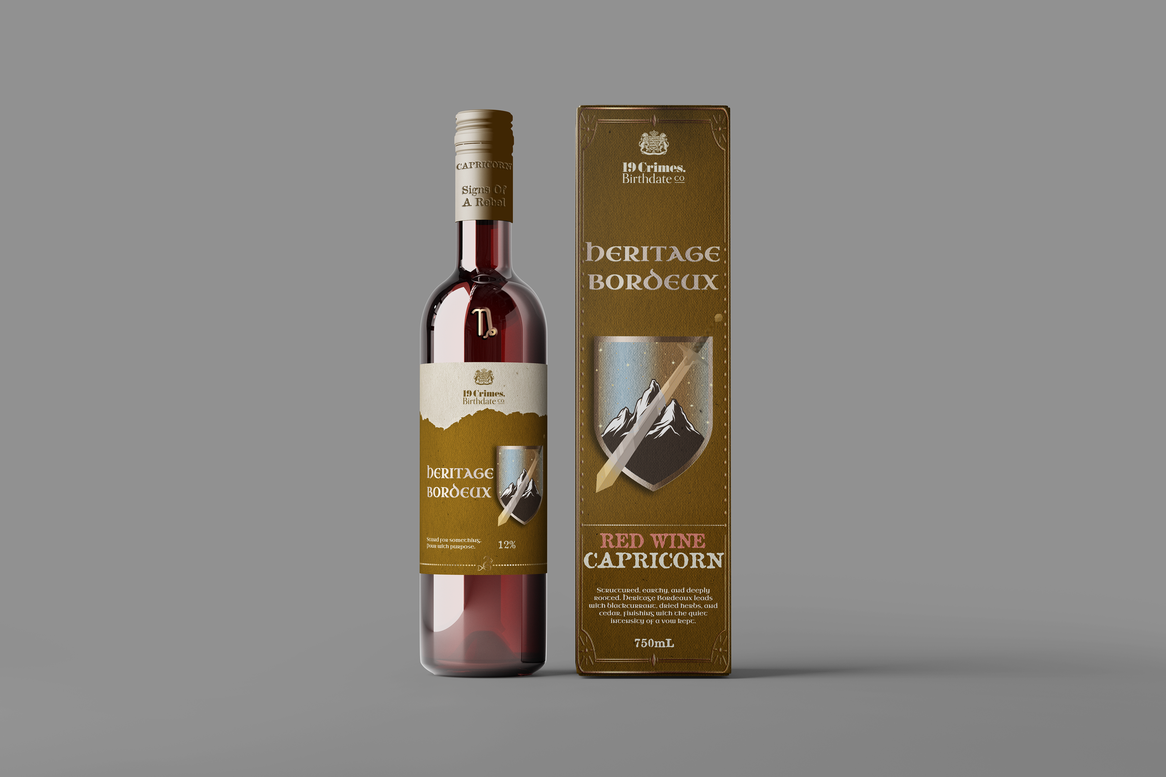 Capricorn Wine Bottle