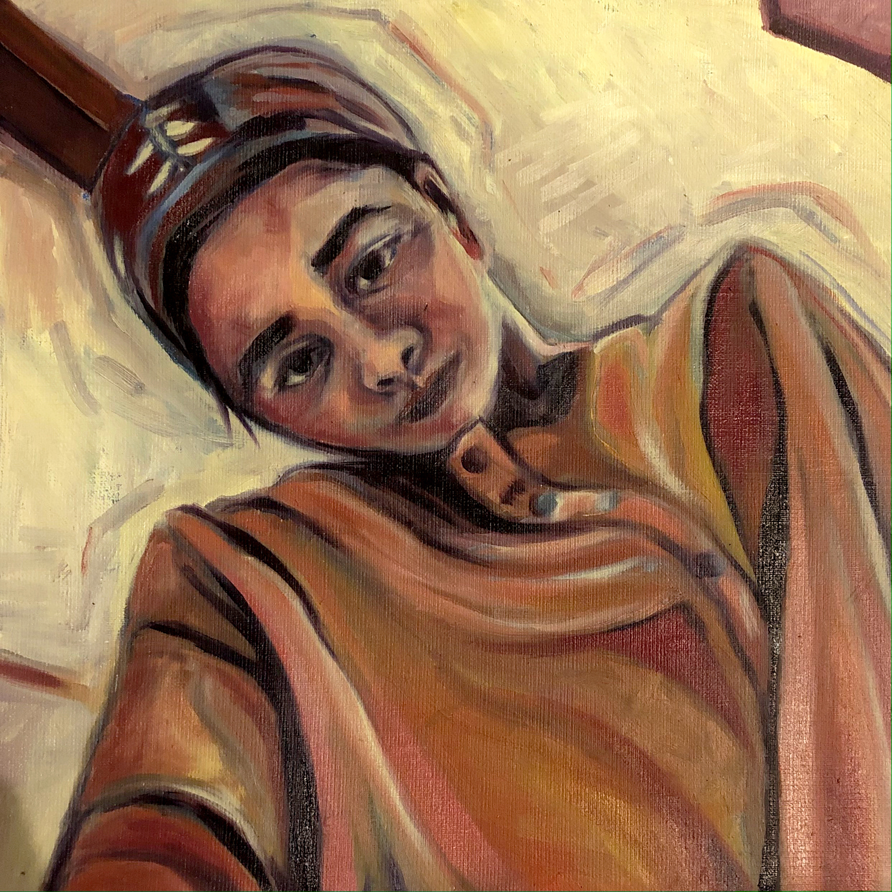 self portait in orange, 2022