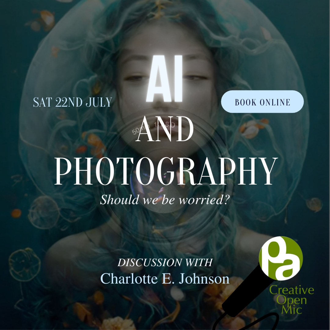 AI artificial intelligence image generation and photography, a discussion talk presentation with Charlotte E Johnson