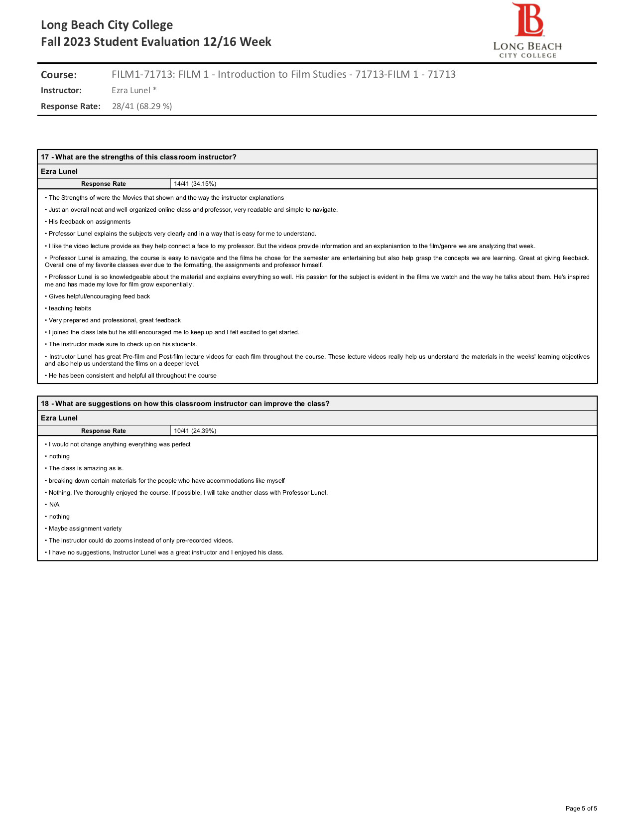 FILM1 (71713) Introduction to Film Studies - Comments