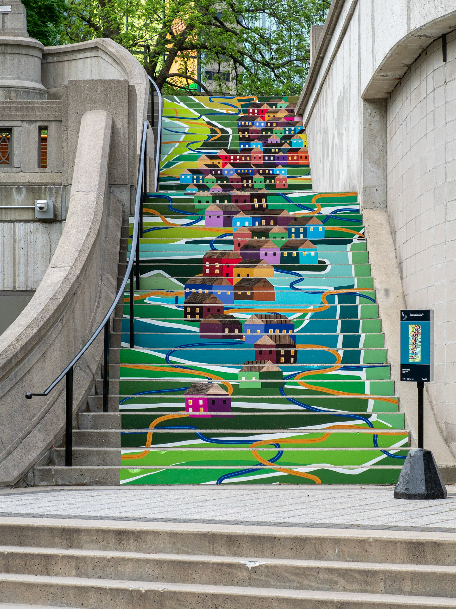 muralized staircase