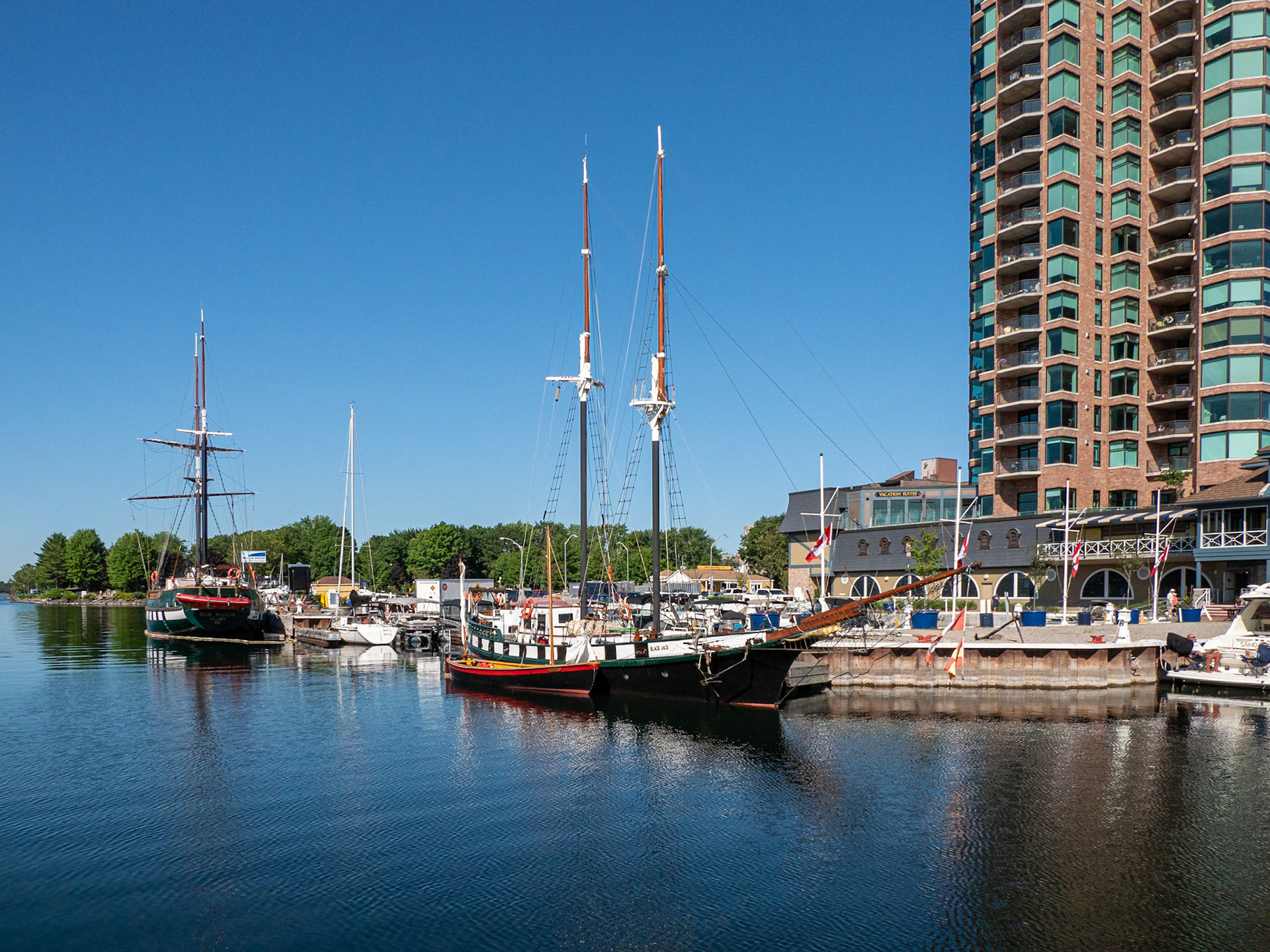 Tall ships in Brockville harbour