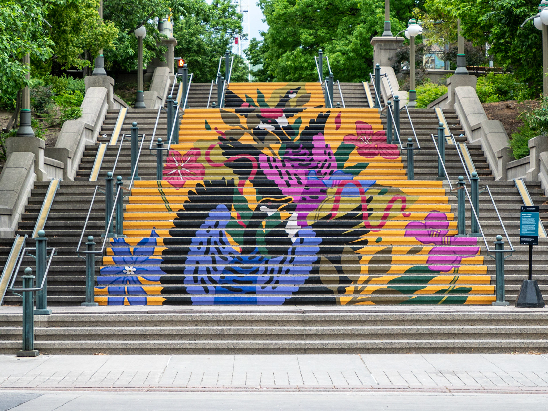 muralized staircase