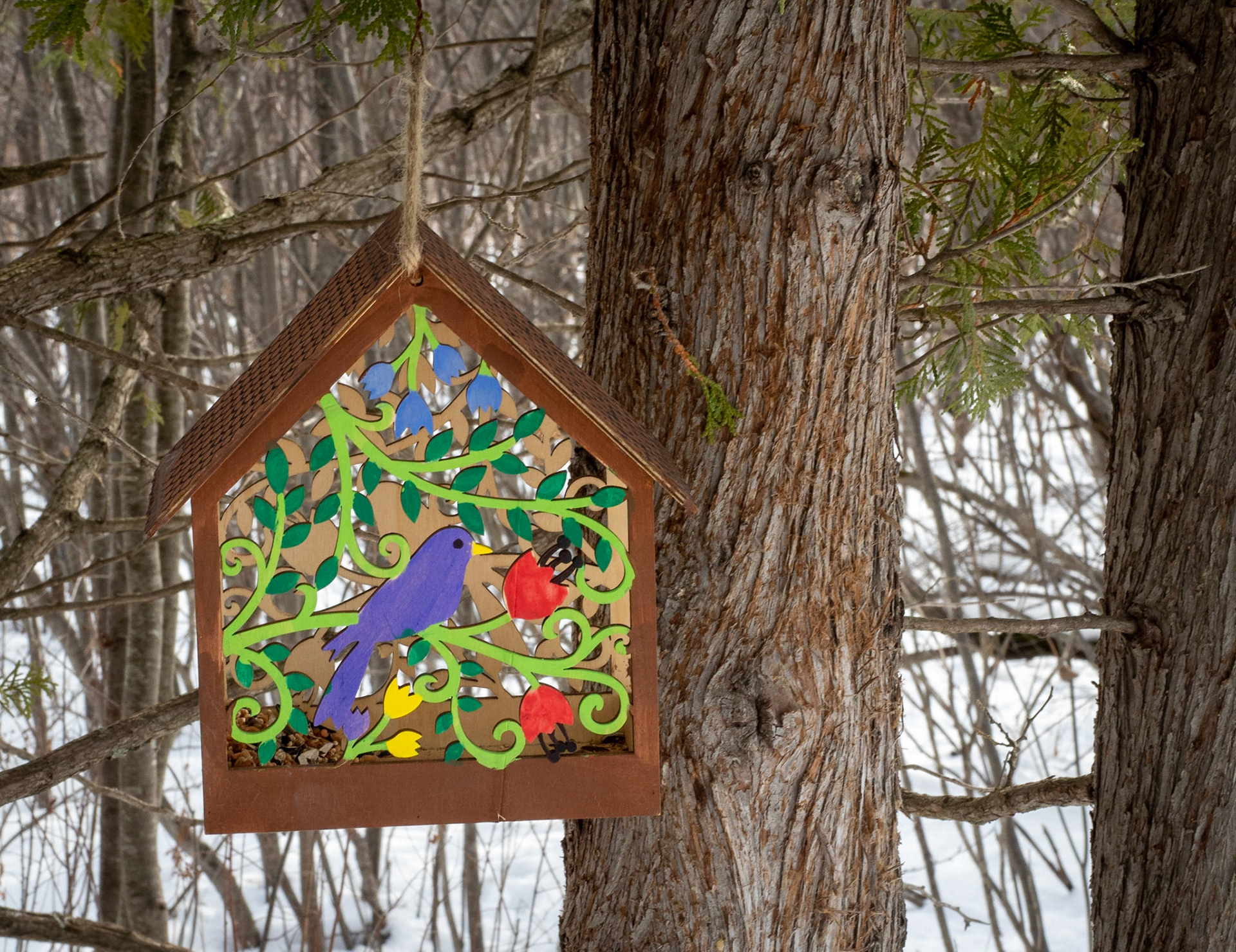 Decorative bird feeder