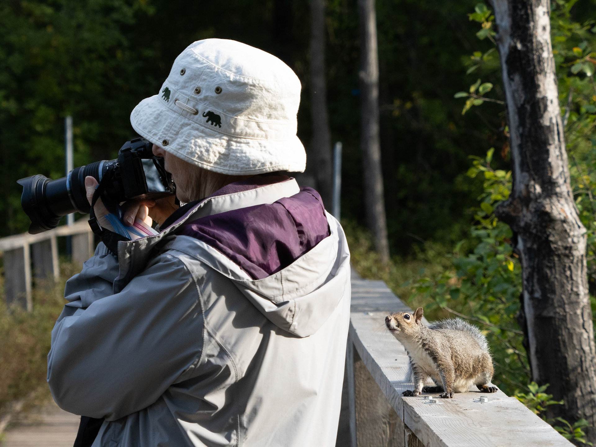 Checking Gwen's camera settings (and looking for a handout)