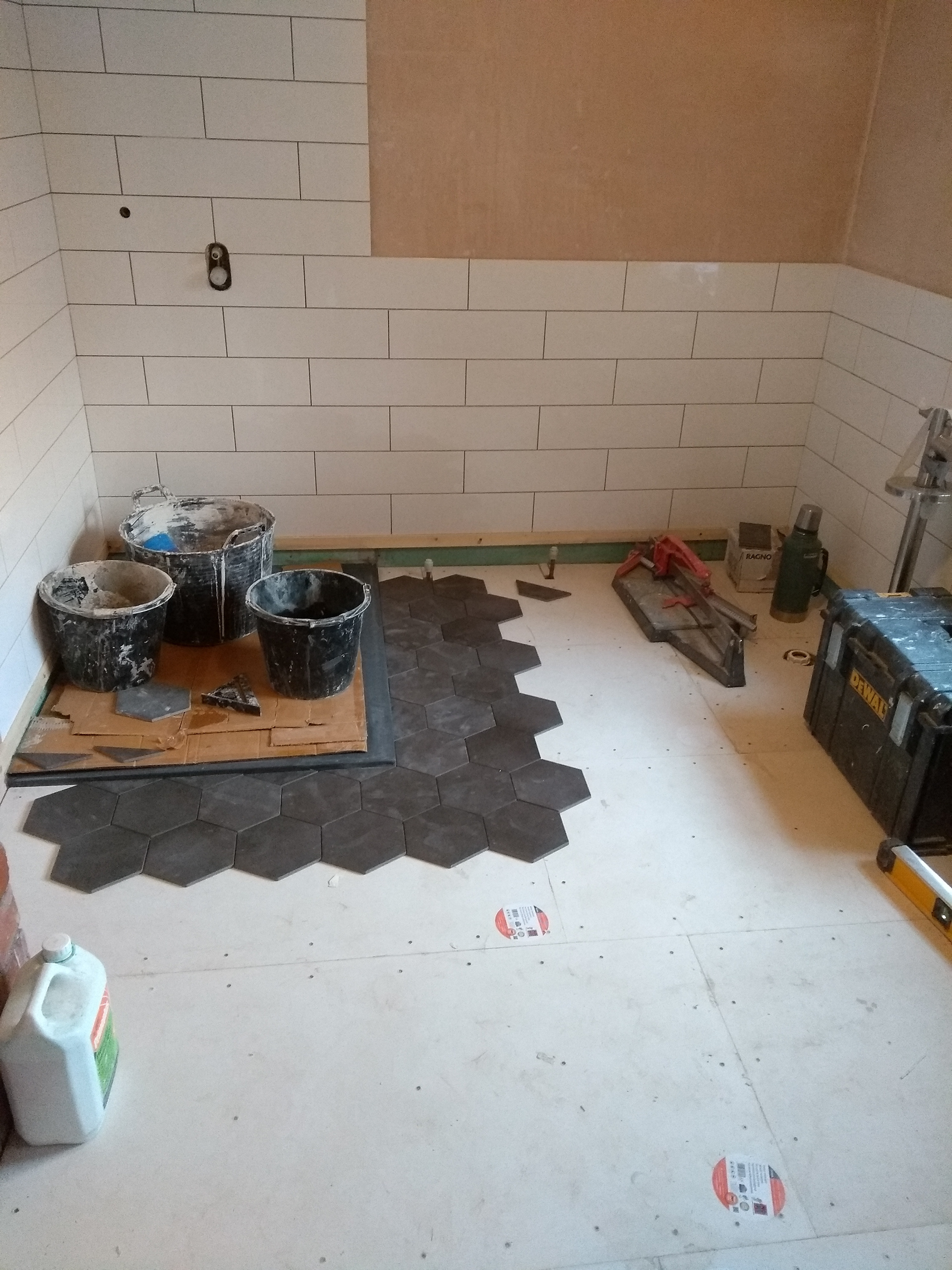6mm cement boards installed and ready for floor tiling