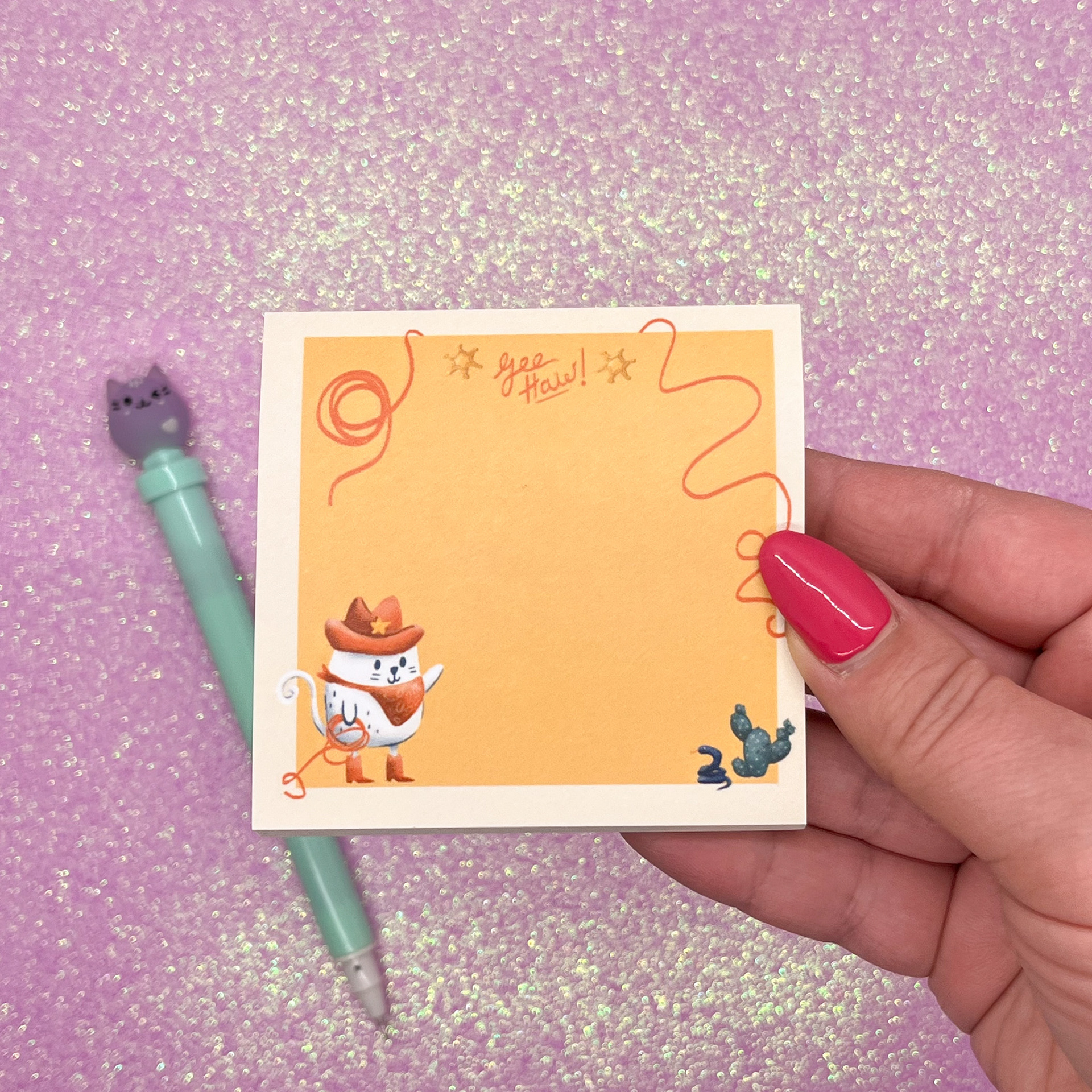 Cowboy Cat Post it Note