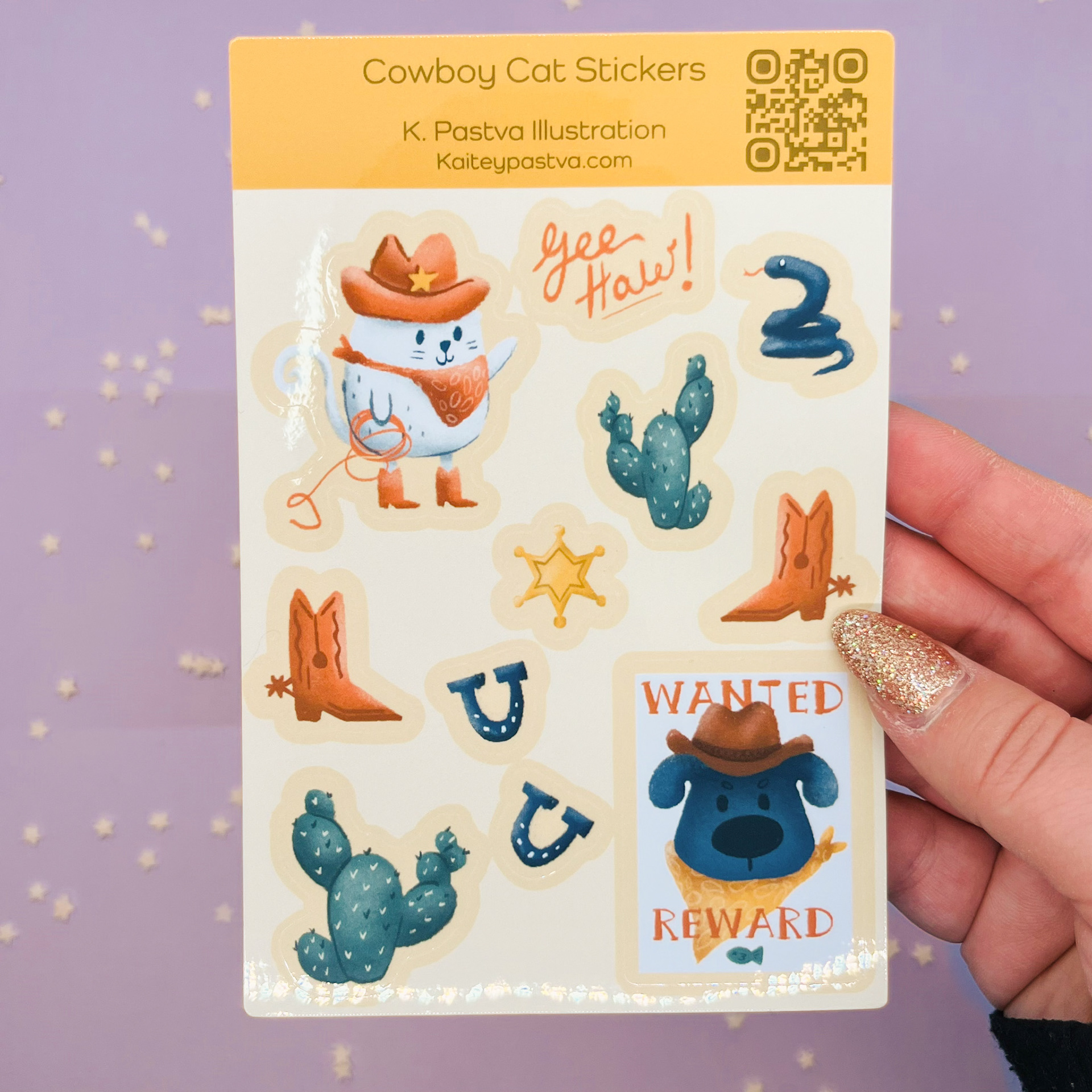 Cowboy Cat Sticker Sheet