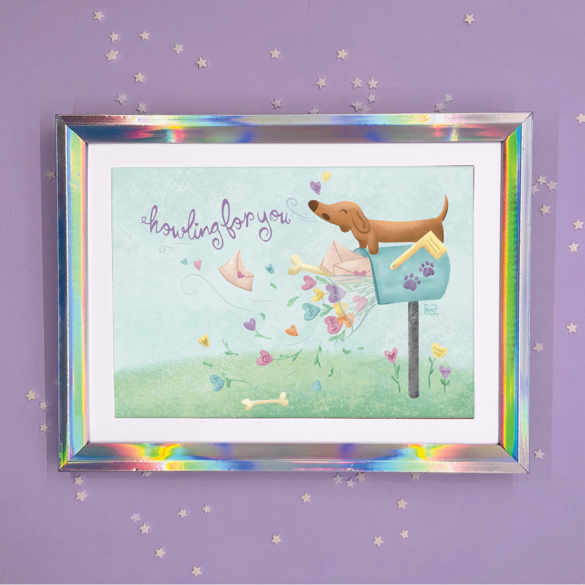 Howling for You Framed Art Print