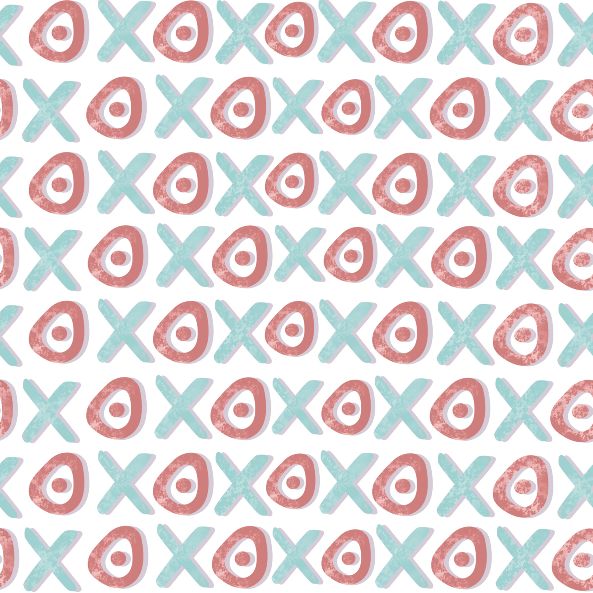 Hugs & Kisses Pattern Digital Illustration