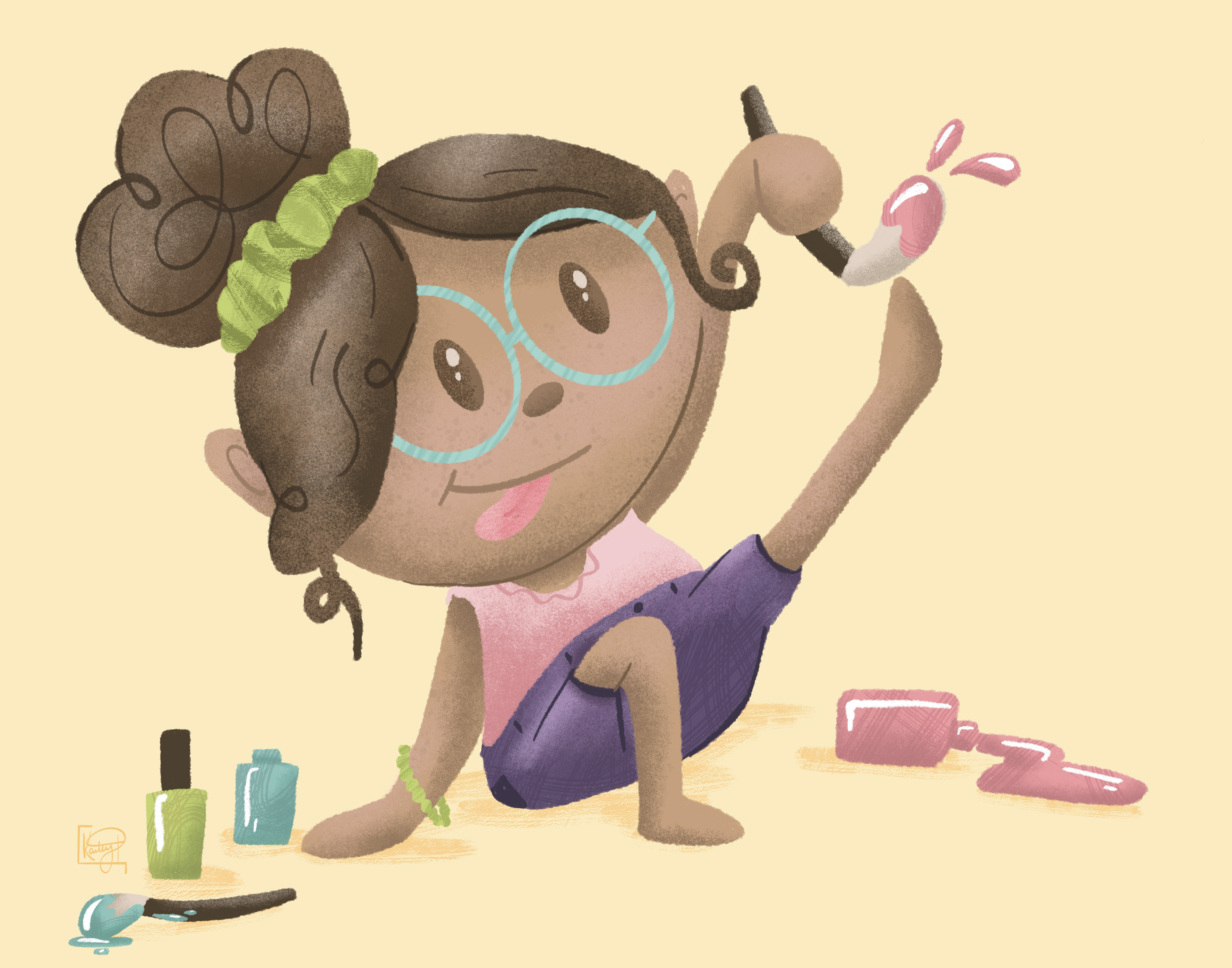 Nail Tech, 11x14" ,Digital Illustration 