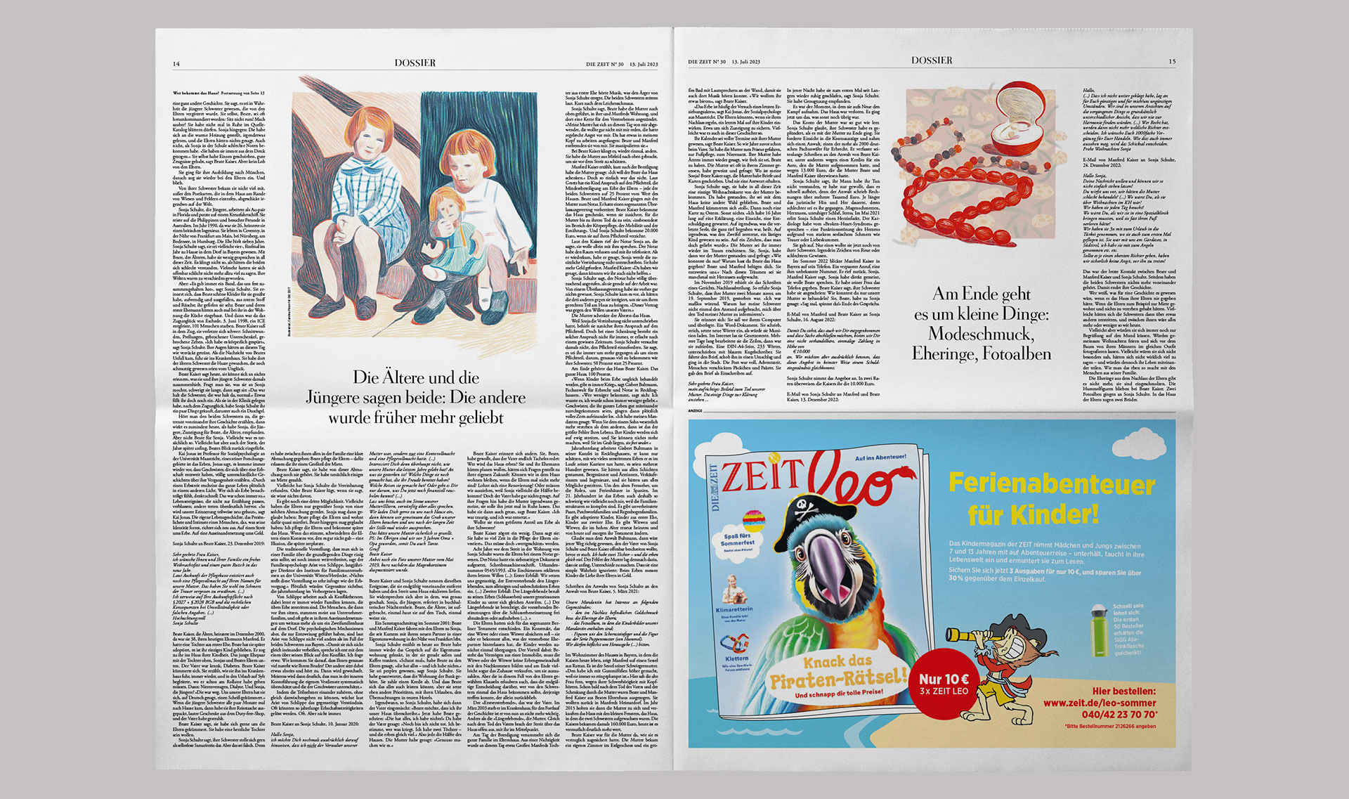 Die zeit magazine caroline peron dessin crayon de couleur