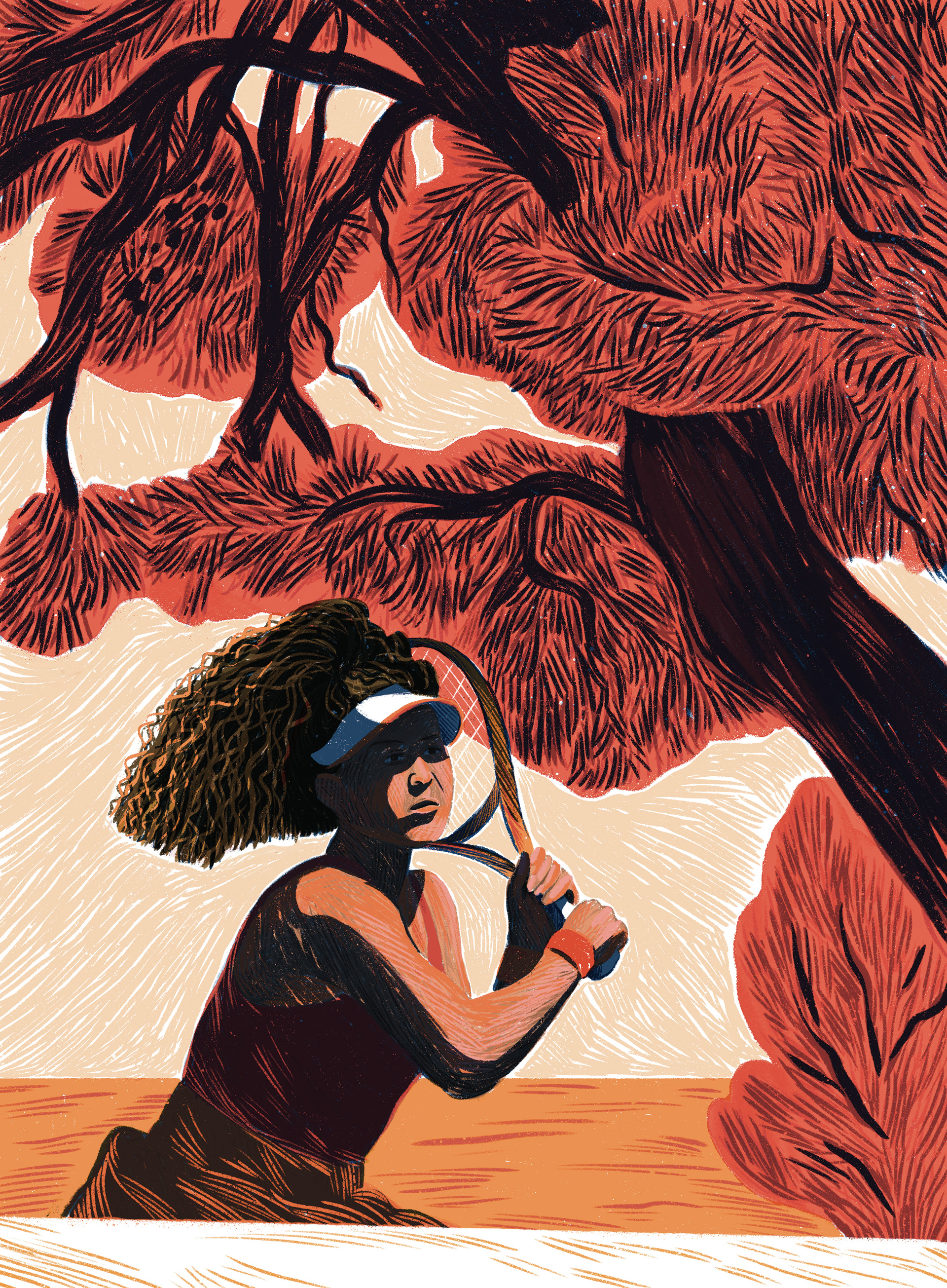 caroline peron péron dessin naomi osaka tennis