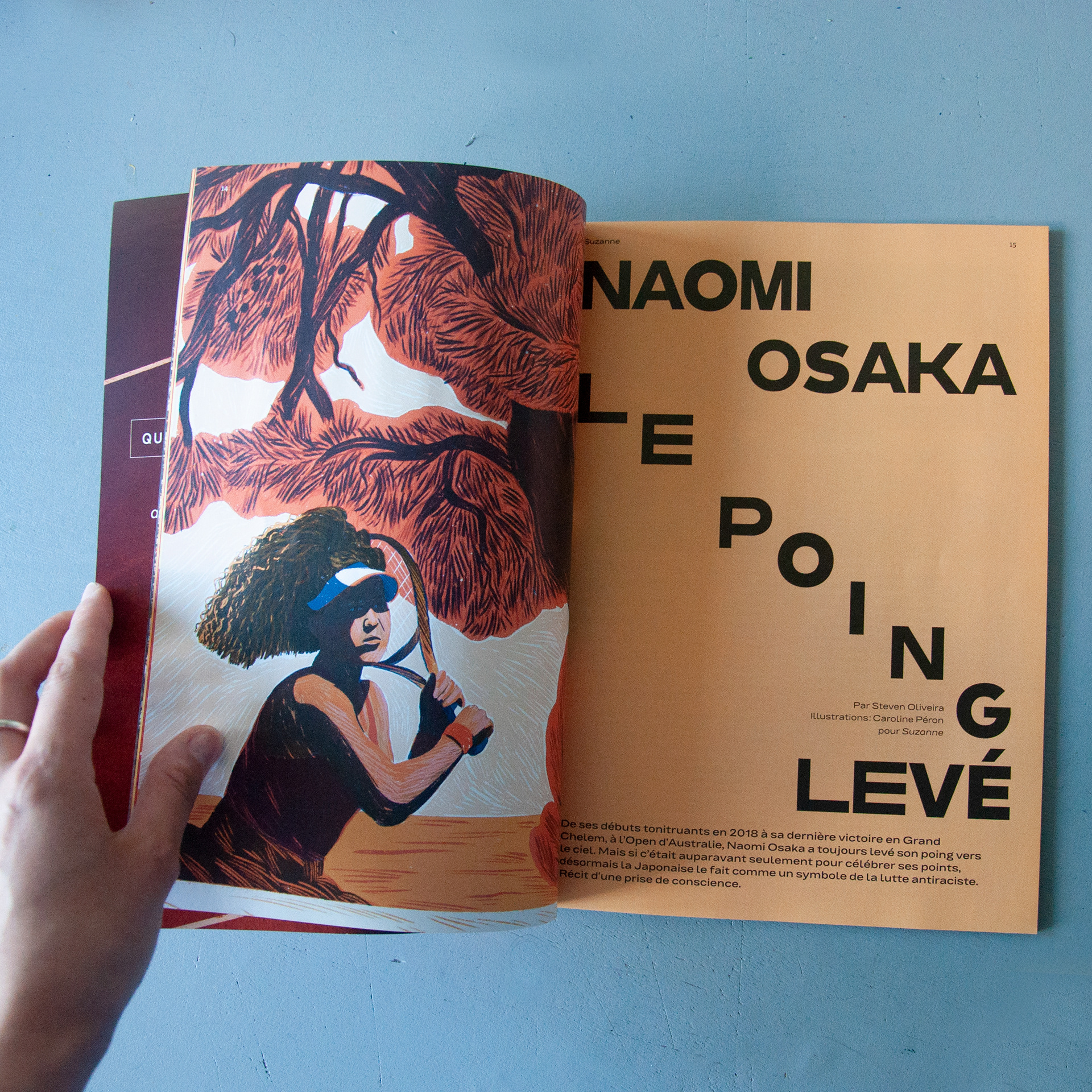 naomi osaka dessin caroline peron suzanne magazine