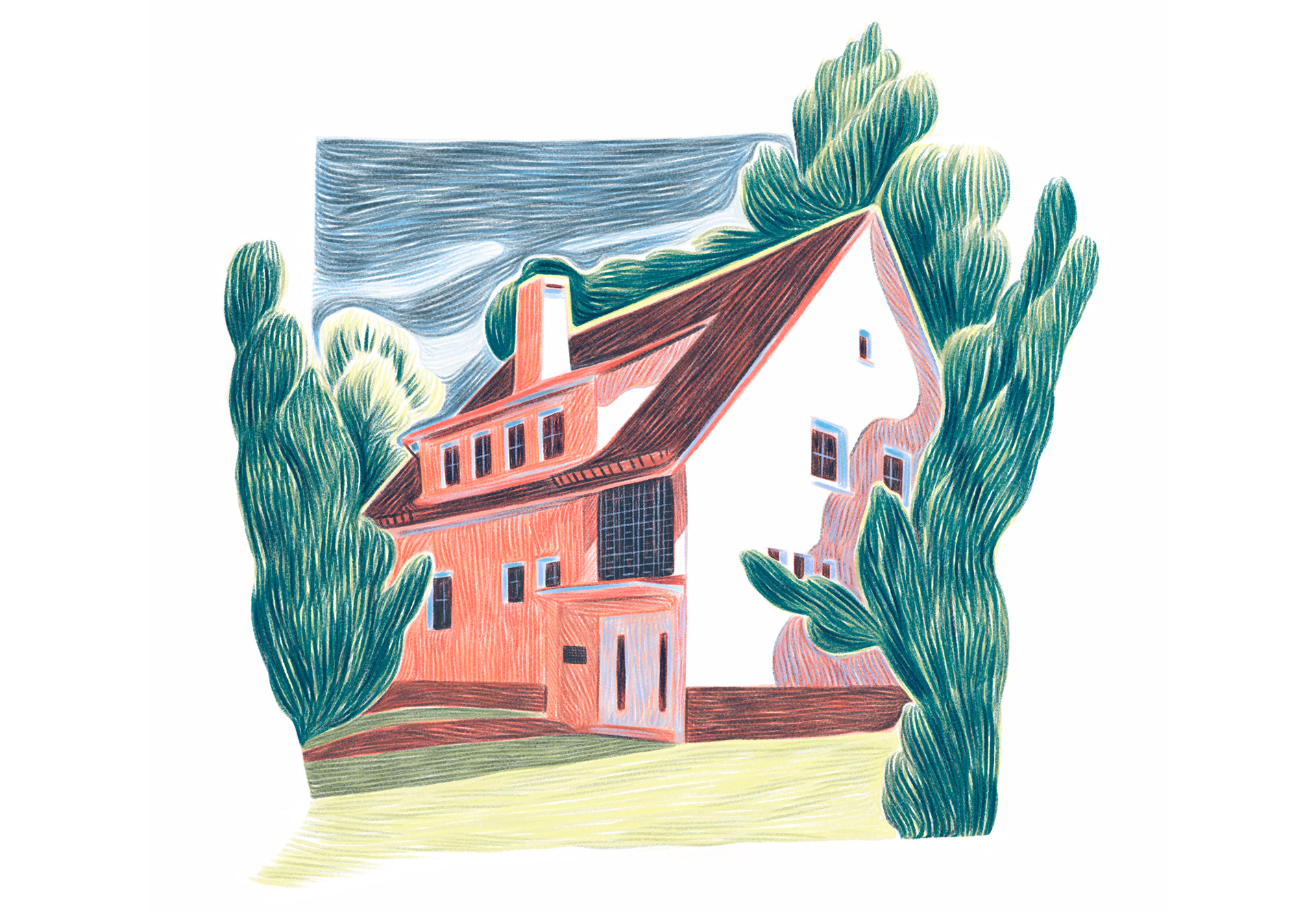 Die zeit magazine caroline peron dessin crayon de couleur