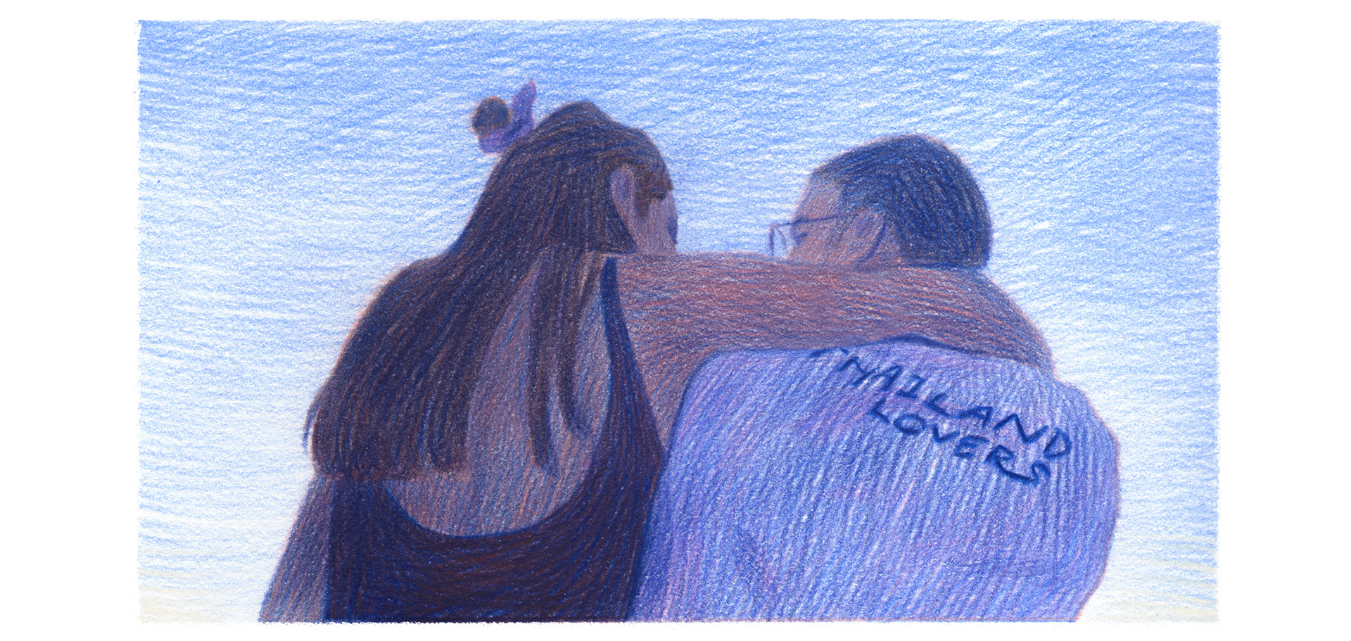 caroline peron portrait crayon de couleur