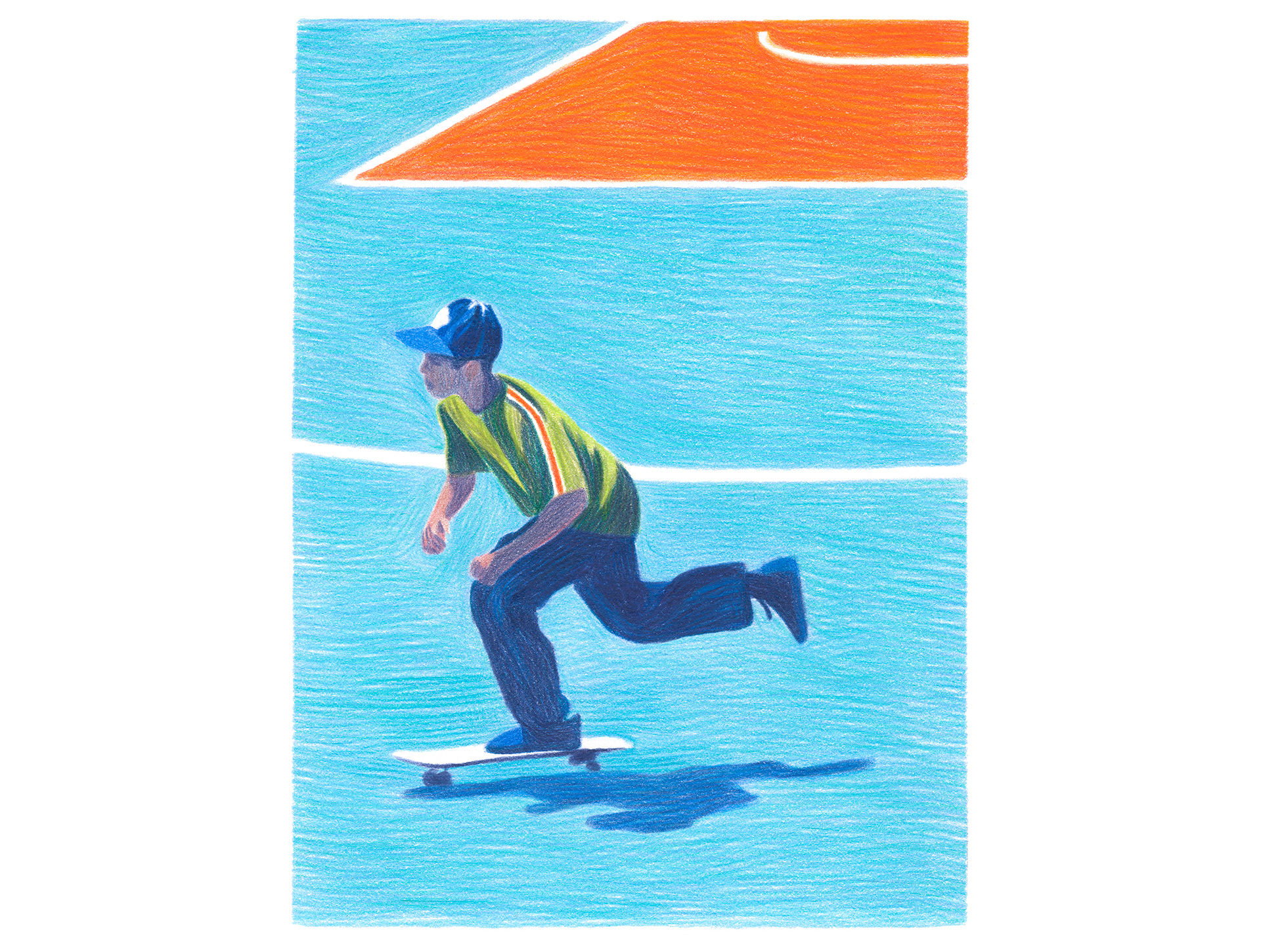 caroline péron peron illustration sport dessin crayon de couleur