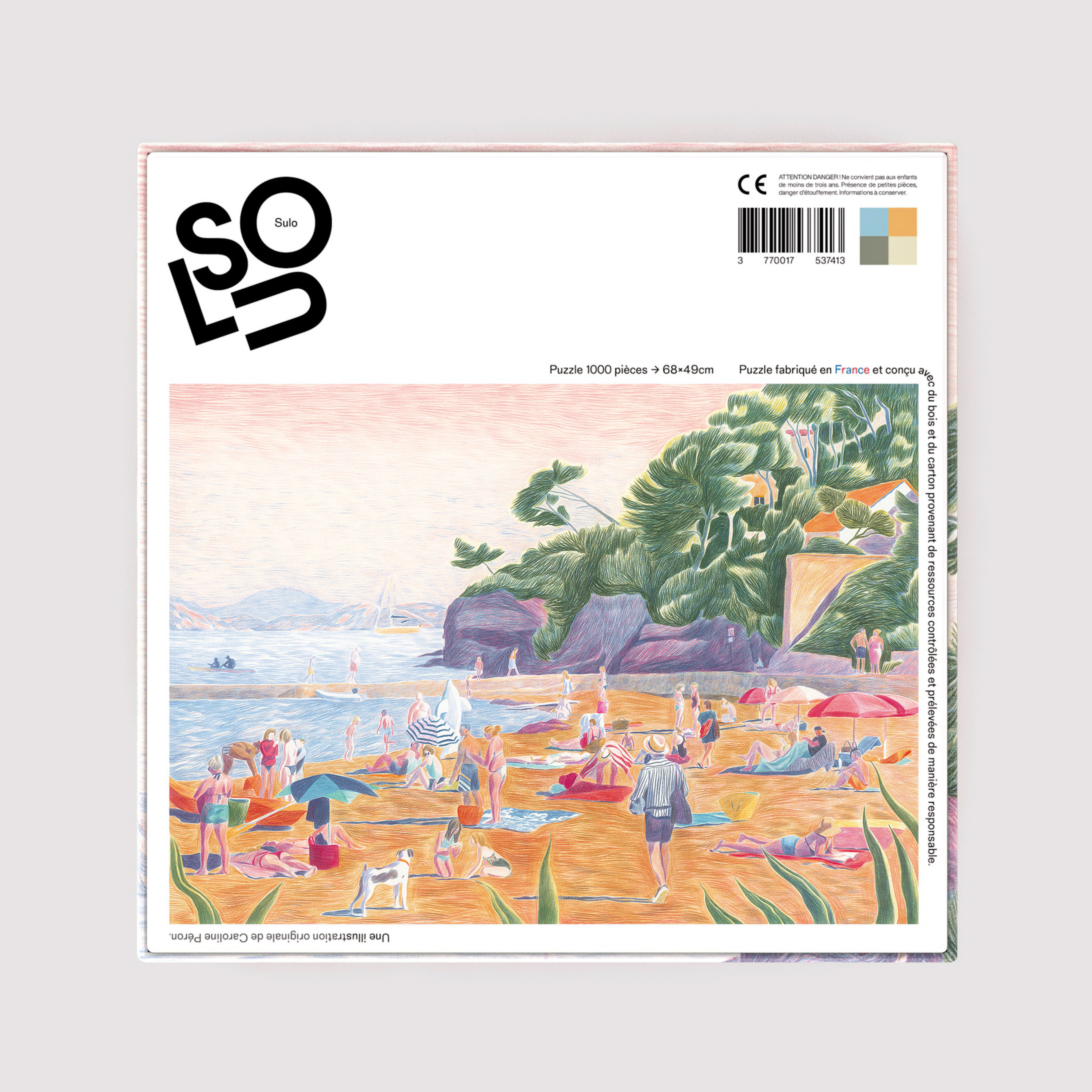 caroline peron péron dessin puzzle sulo plage