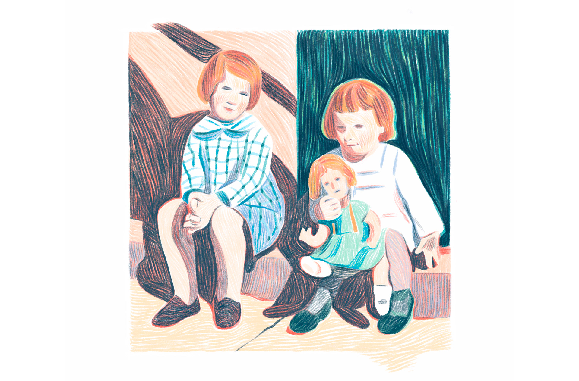 Die zeit magazine caroline peron dessin crayon de couleur