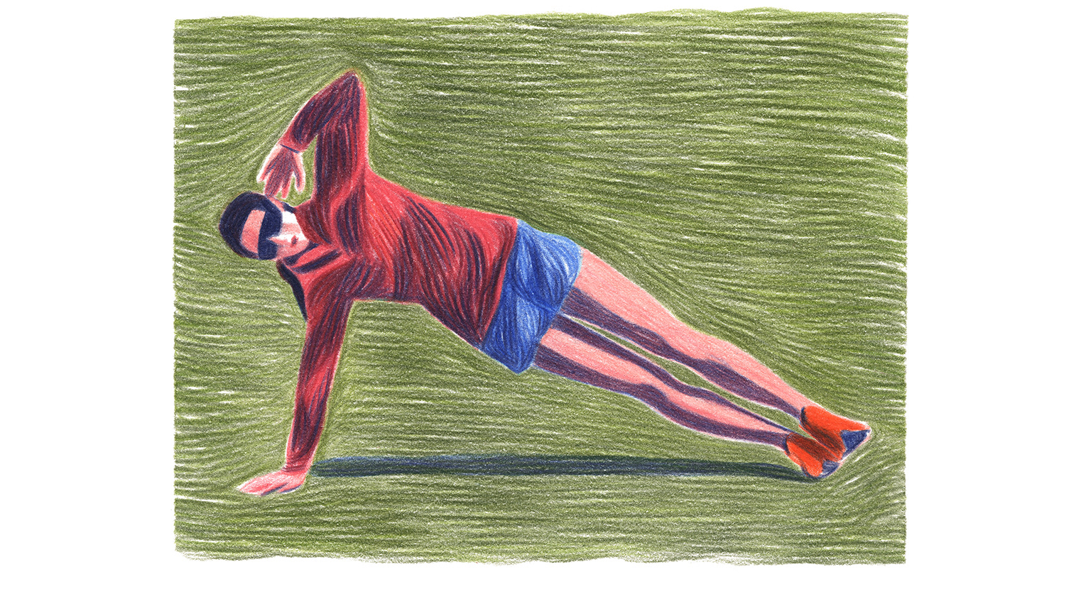 caroline peron péron illustration dessin crayon de couleur sport