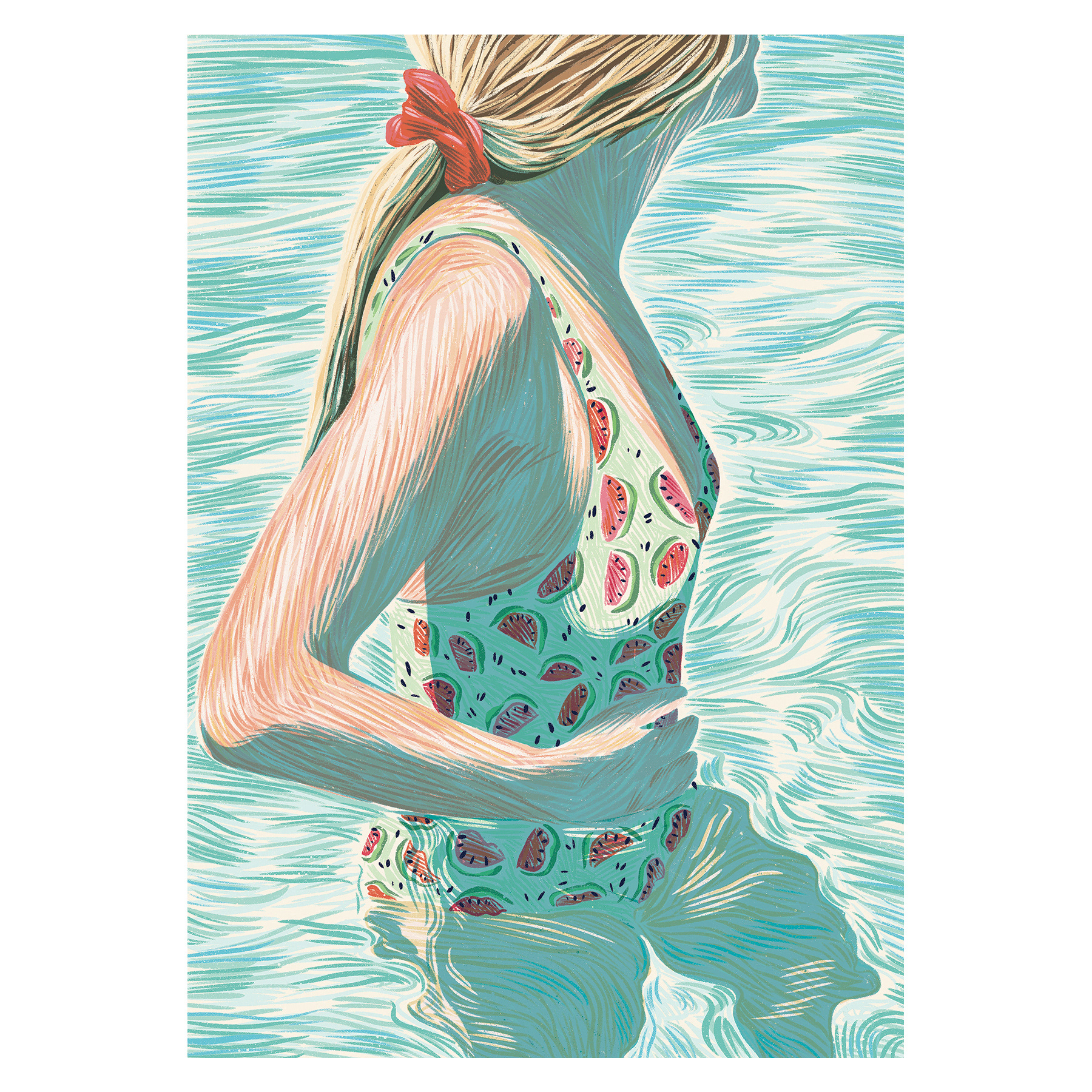 caroline péron peron piscine été maillot