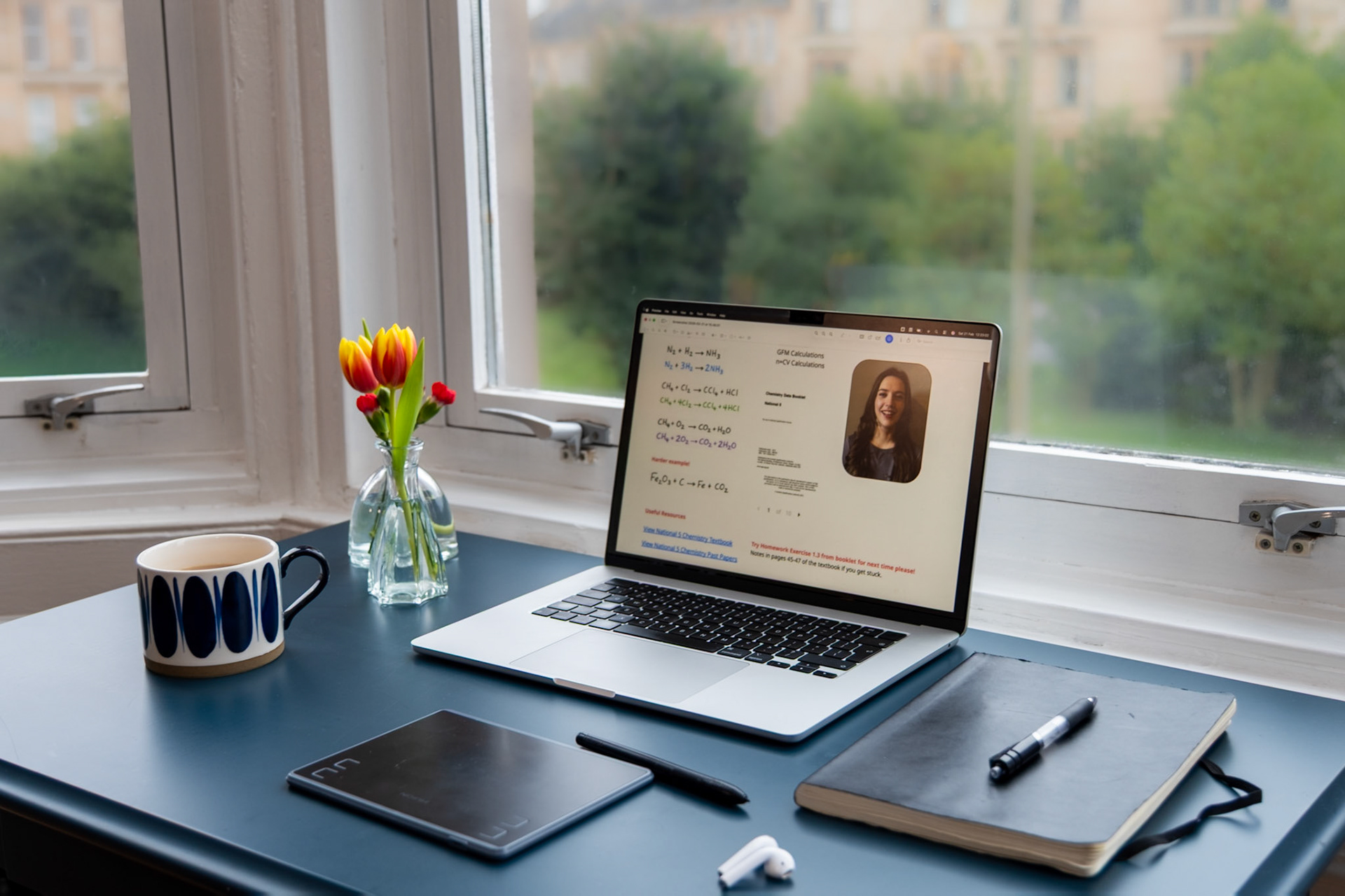 Client: Caledonia Tutors – a laptop in a Glasgow tenement