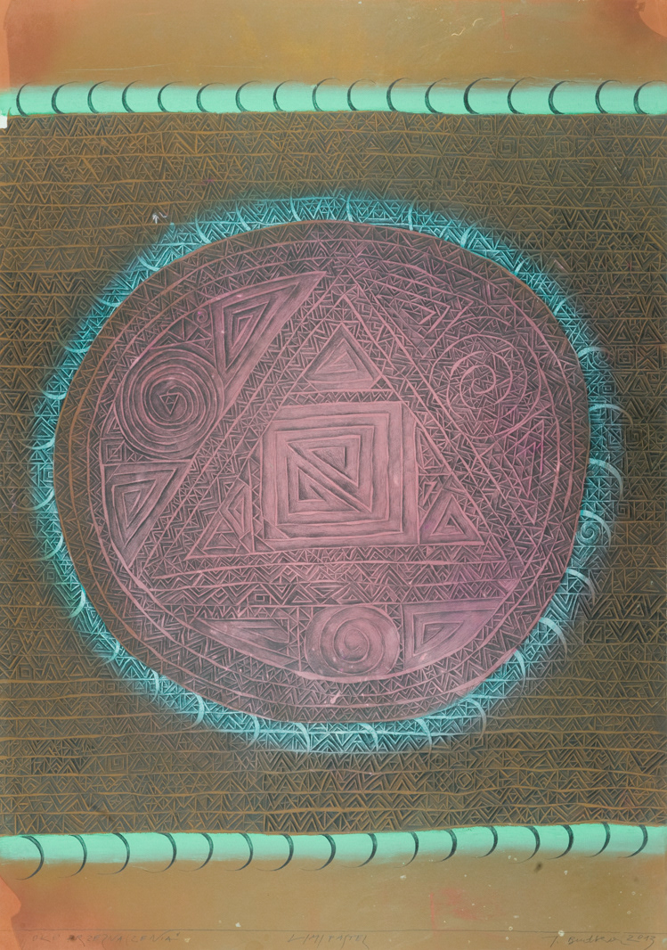 Oko przeznaczenia, 70x100cm, lithopastel