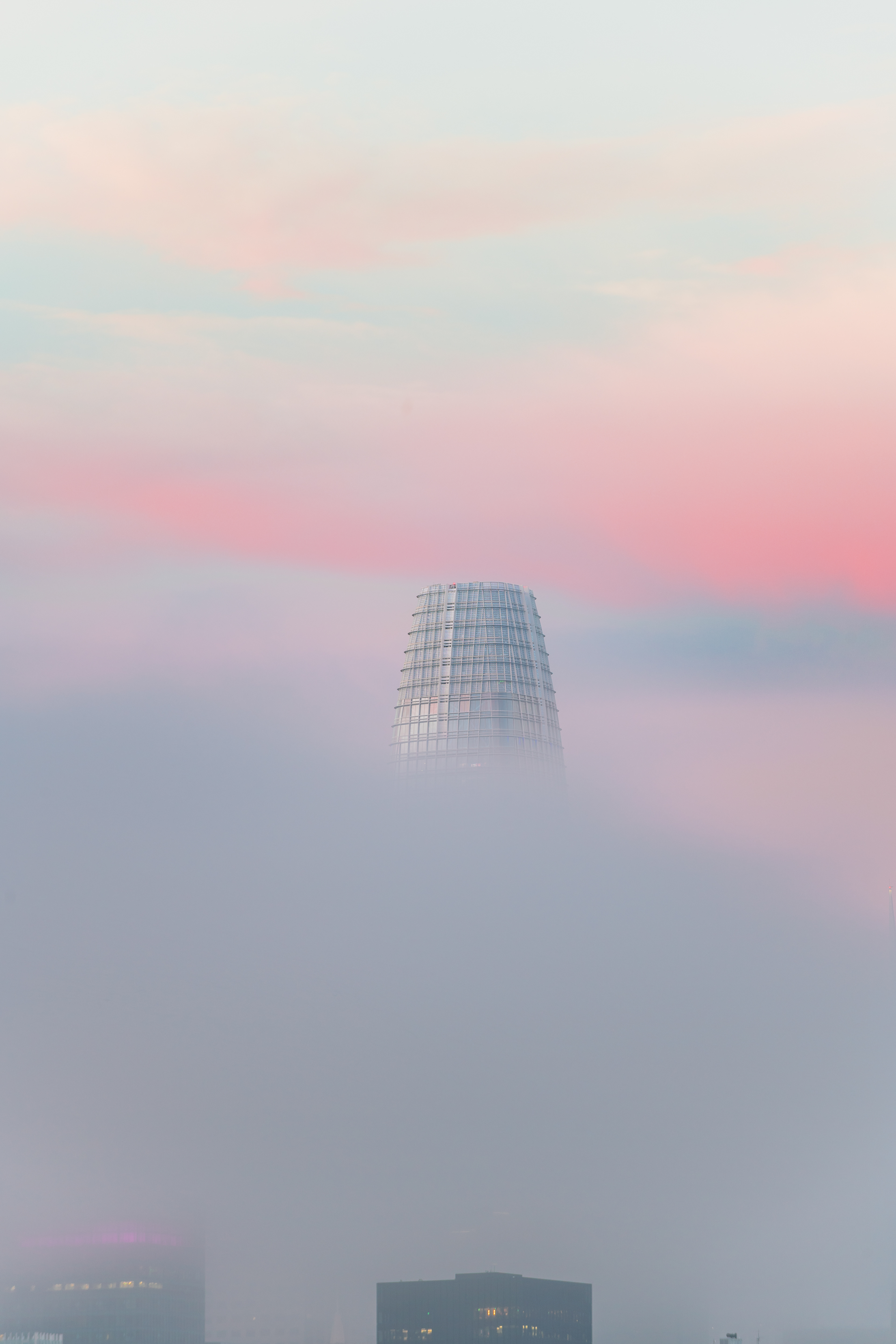 Salesforce Tower in the fog - San Francisco