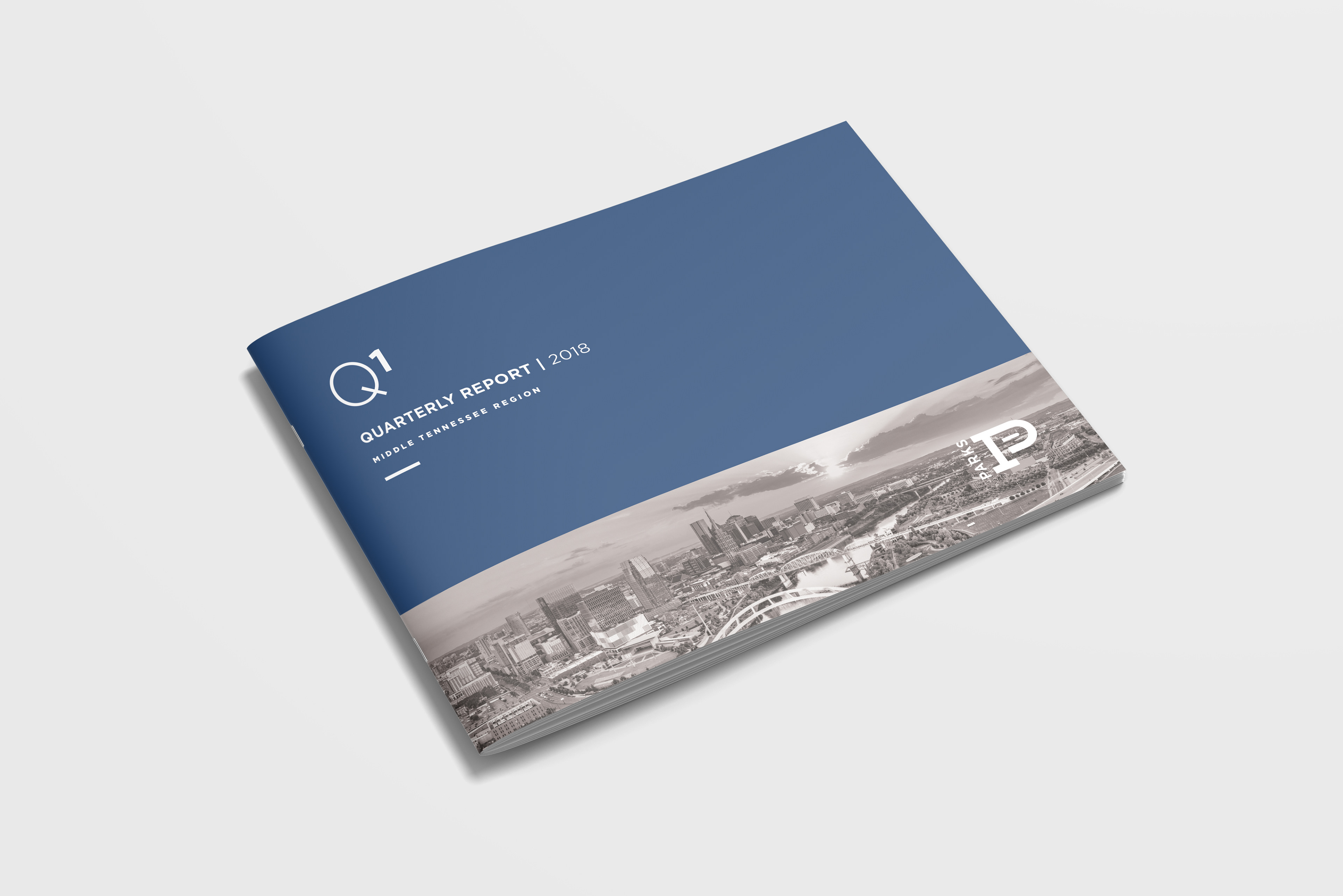 Quarterly report for Parks Real Estate // Data visualization and layout design