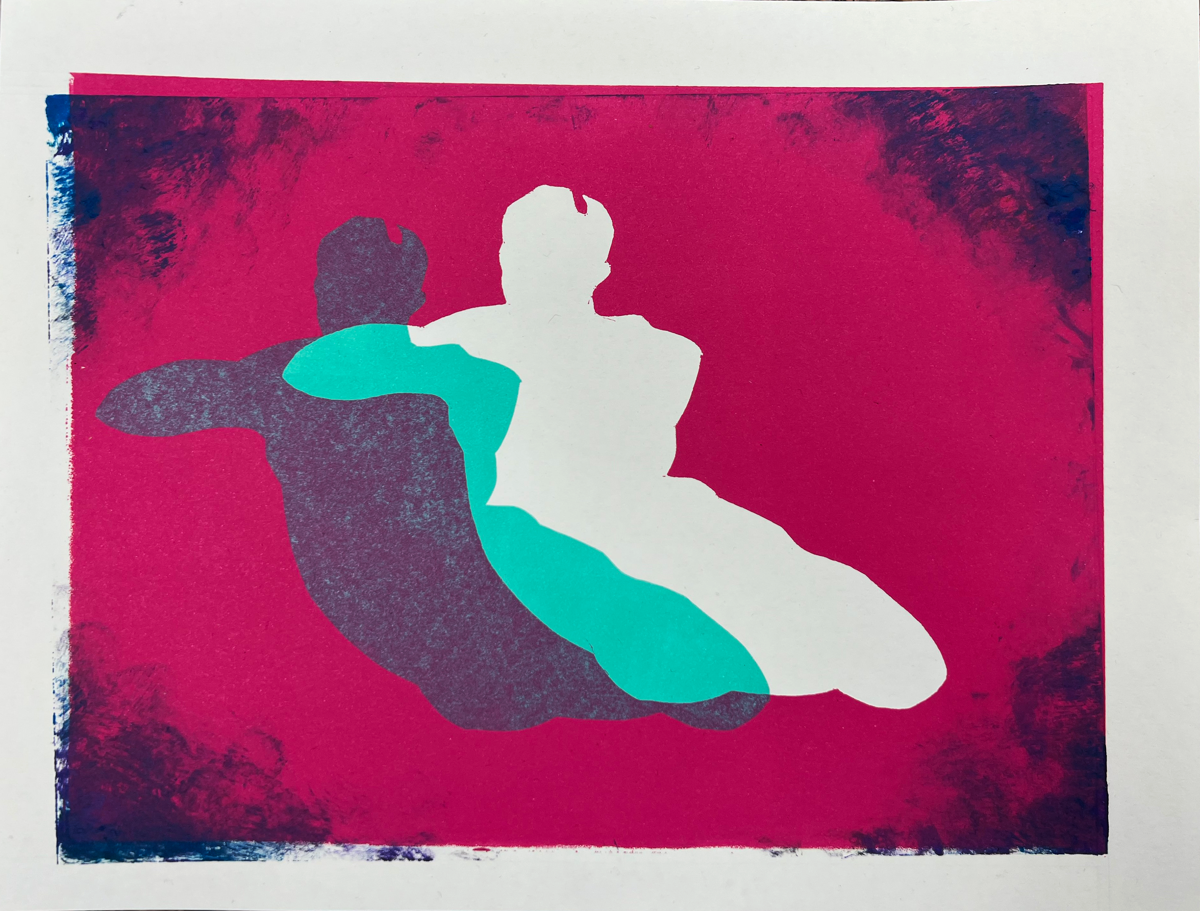 Stencil, texture, three layers